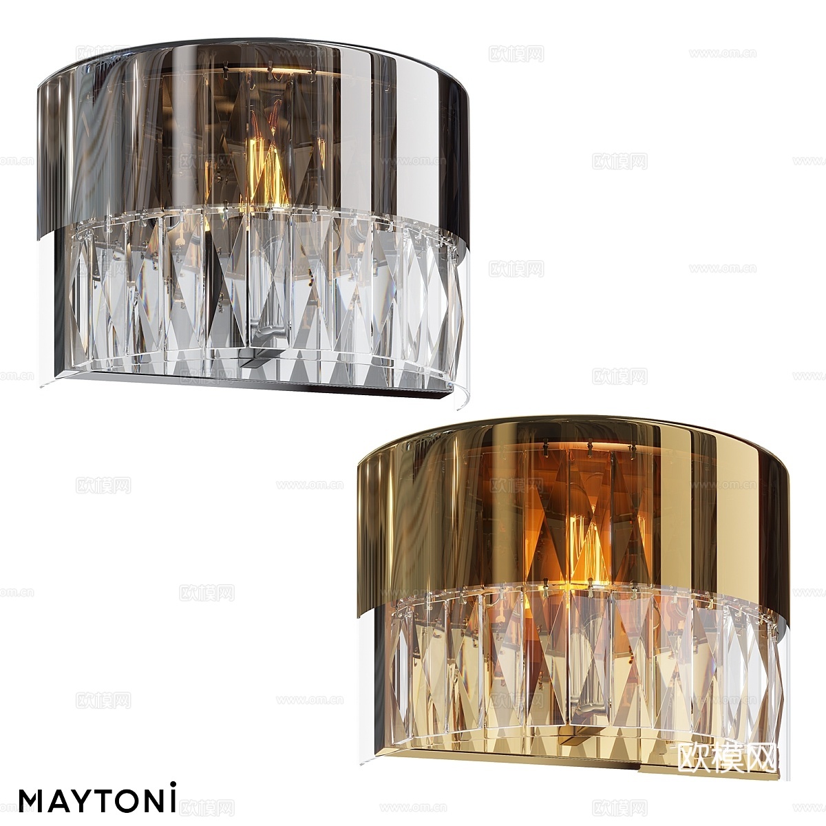 壁灯 MOD313WL-01CH, MOD313WL-01G3d模型下载