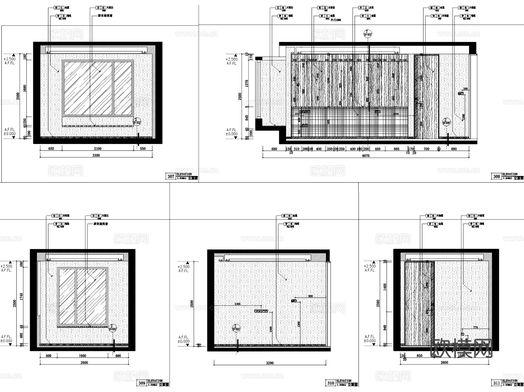 温州瑞安大道115户型样板房室内家装CAD施工图整套+3Dmcad施工图