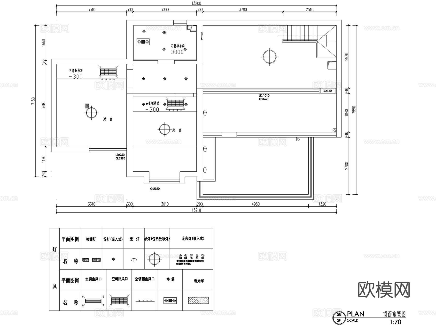 嘉业阳光城108#902复式跃层室内家装平面系统图CADcad施工图
