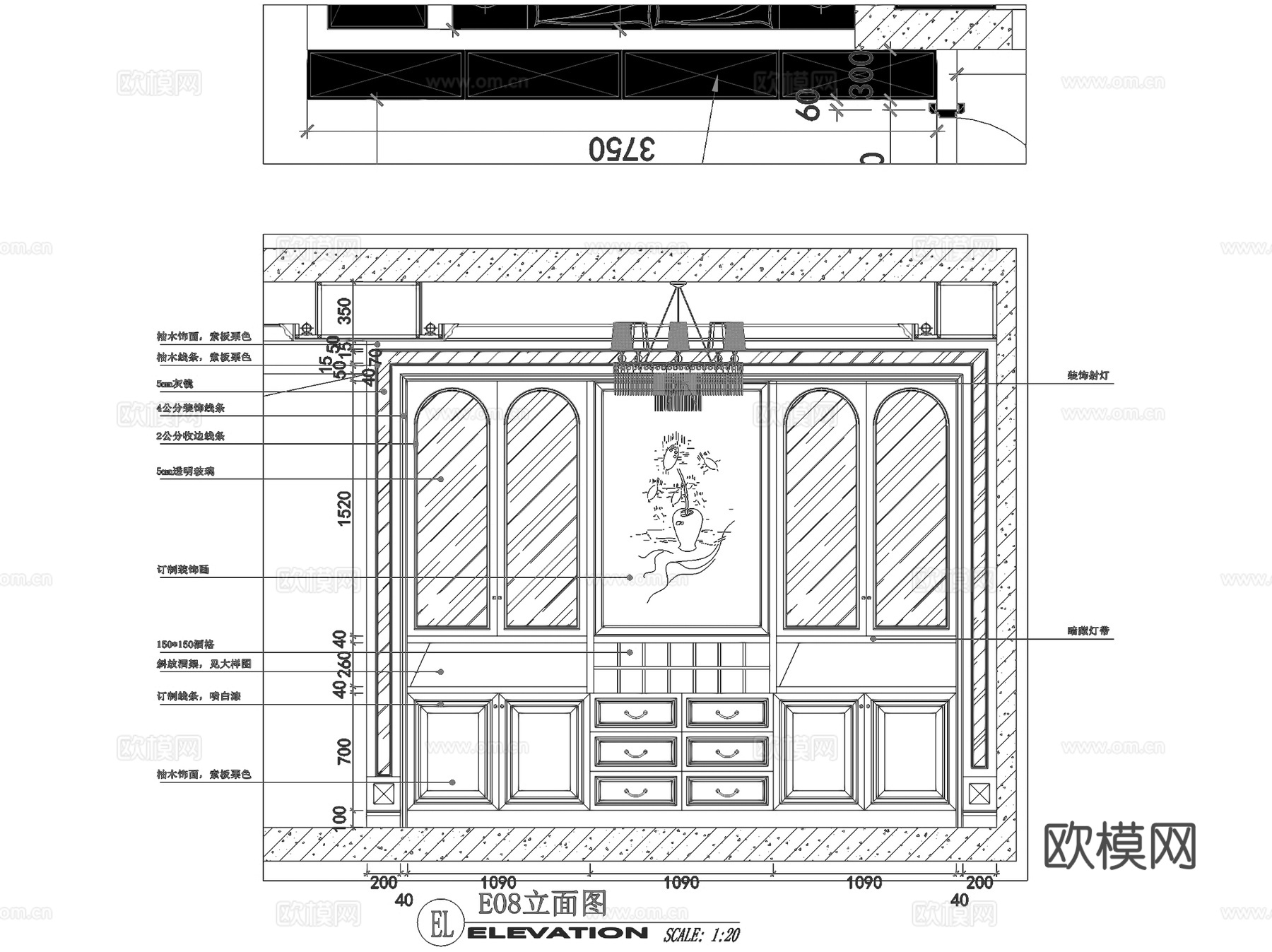 深圳君汇新天四室两厅四卫大平层私宅雅居室内家装CAD施工图cad施工图