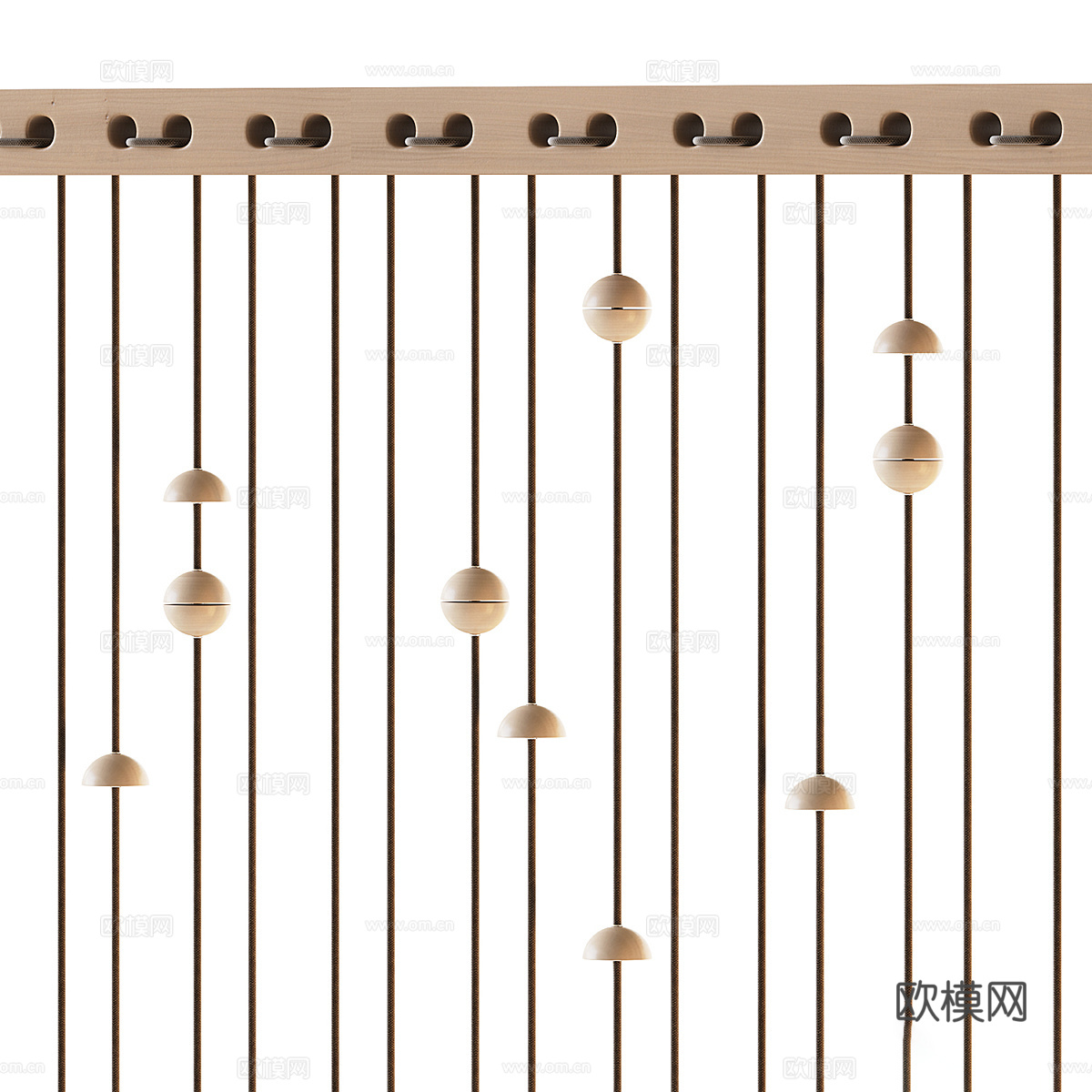 绳索装饰隔断3d模型下载（渲染图4）