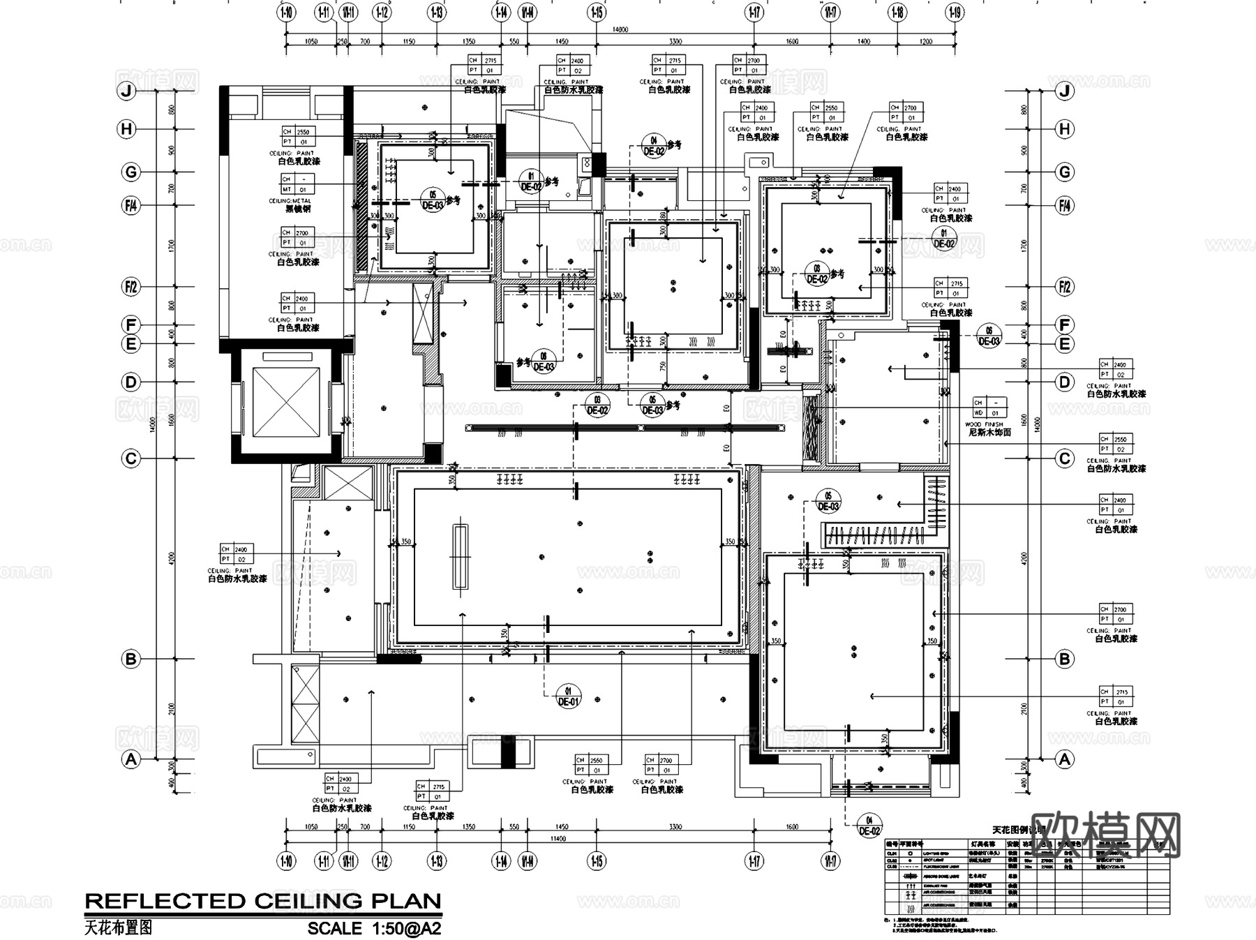 万科悦湾16-1-402B户型样板房室内家装CAD施工图整套cad施工图