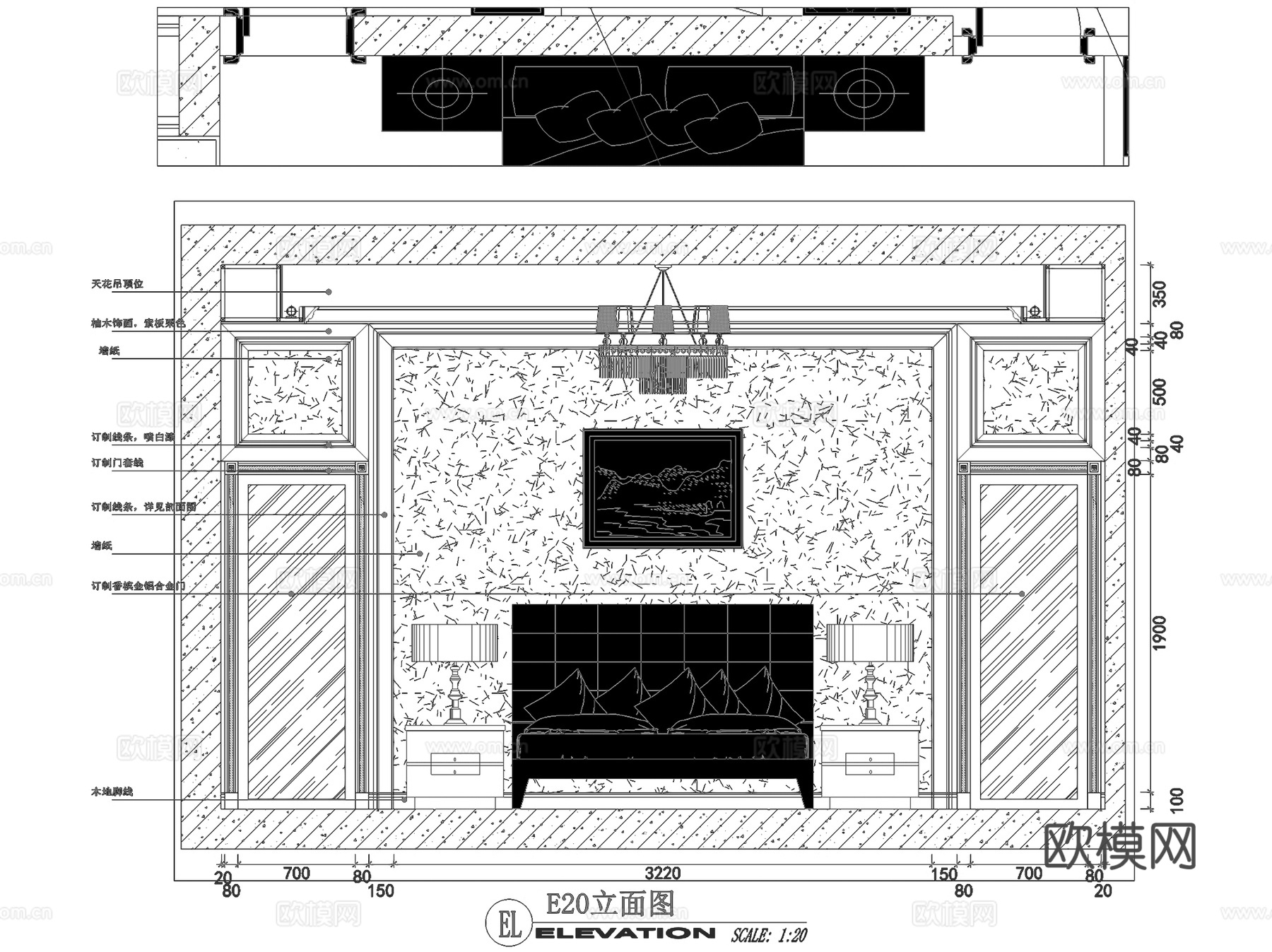 深圳君汇新天四室两厅四卫大平层私宅雅居室内家装CAD施工图cad施工图