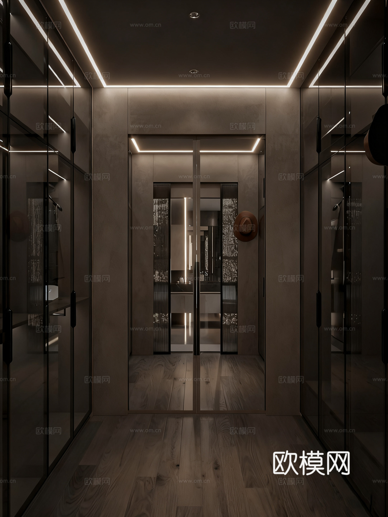 现代风格全屋 星空顶 酒店套房su模型