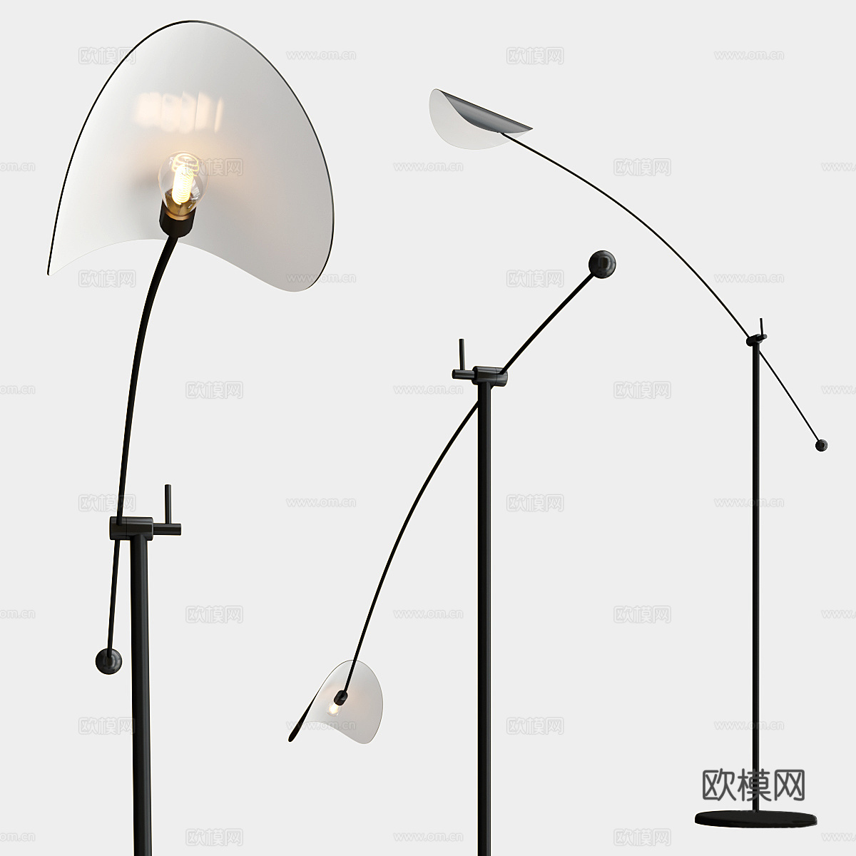 现代极简 Funambule 落地灯3d模型下载（渲染图1）