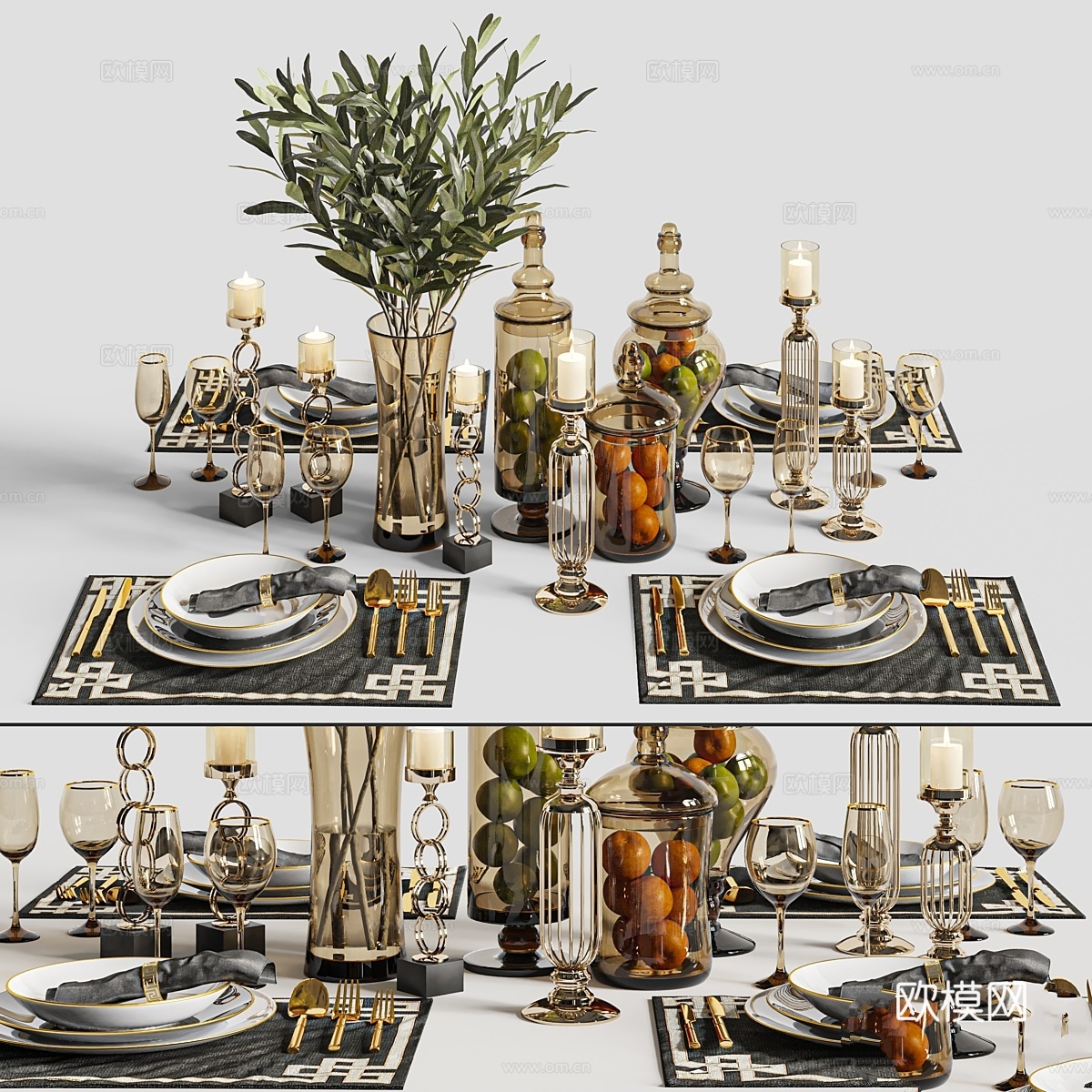 餐桌套装023d模型下载