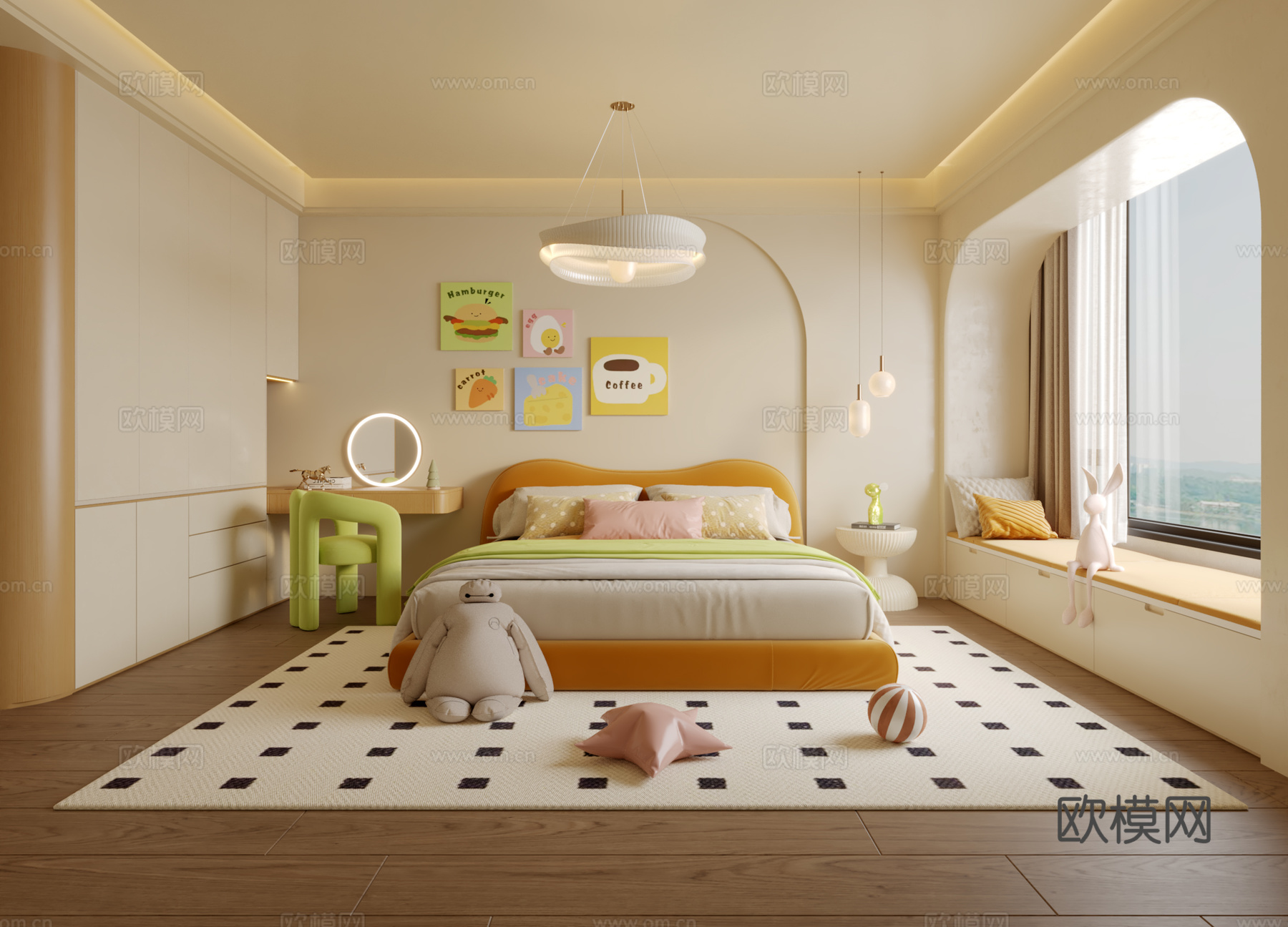 多巴胺儿童房3d模型