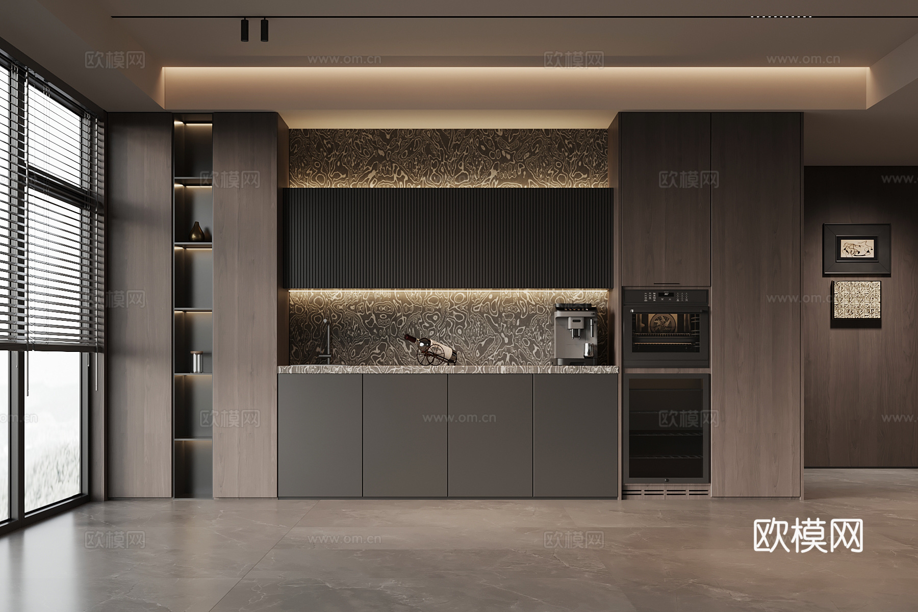 意式酒柜 餐边柜 橱柜su模型