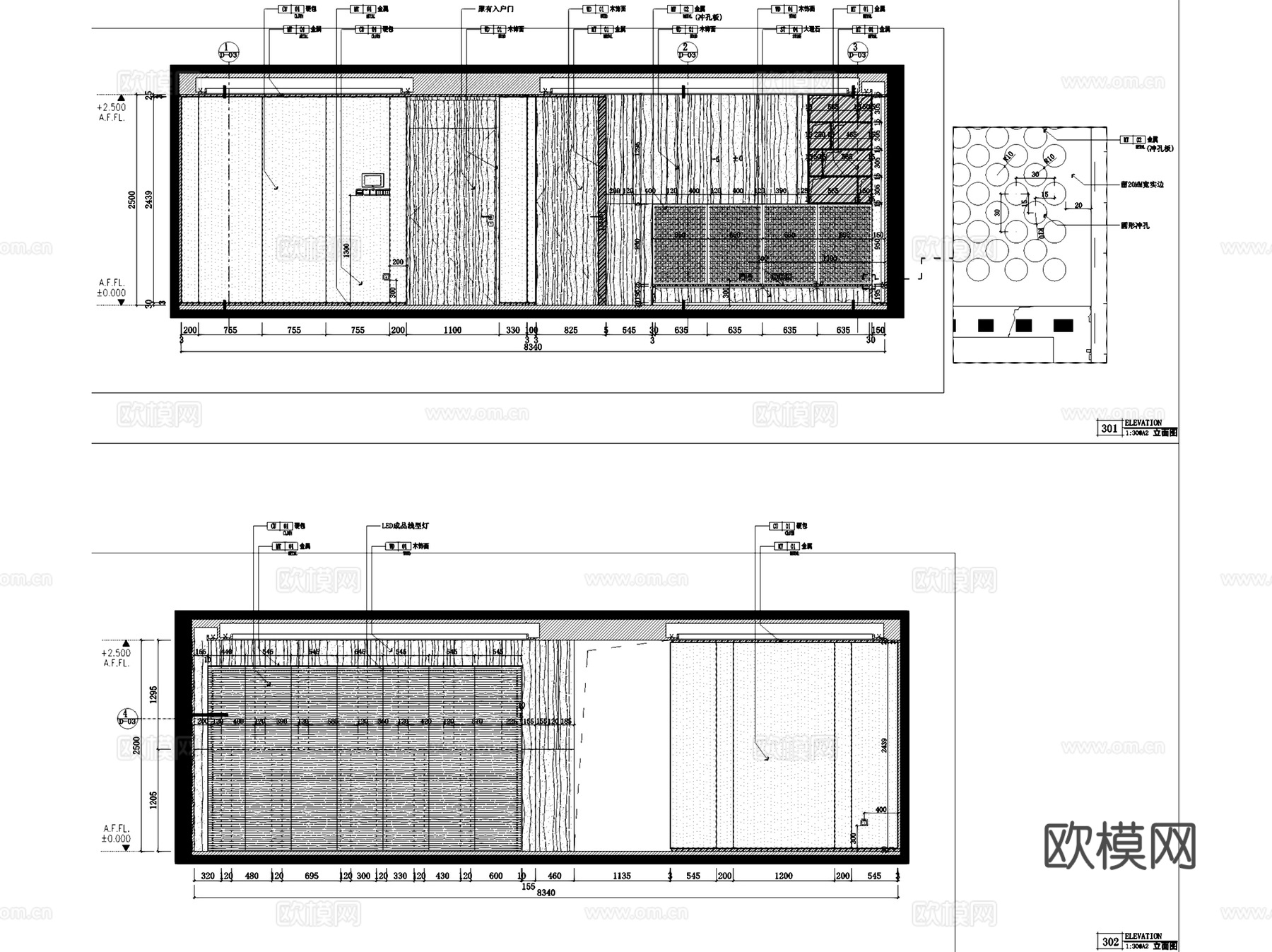 温州瑞安大道115户型样板房室内家装CAD施工图整套+3Dmcad施工图