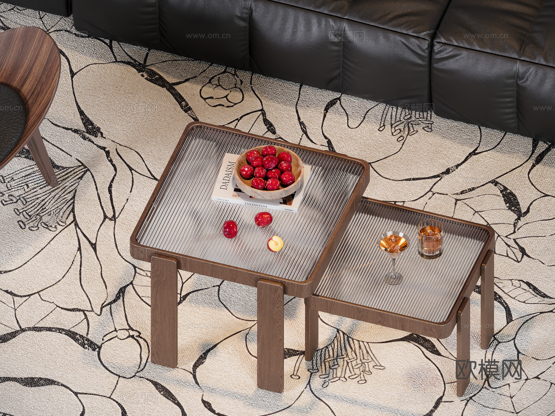 中古风茶几su模型