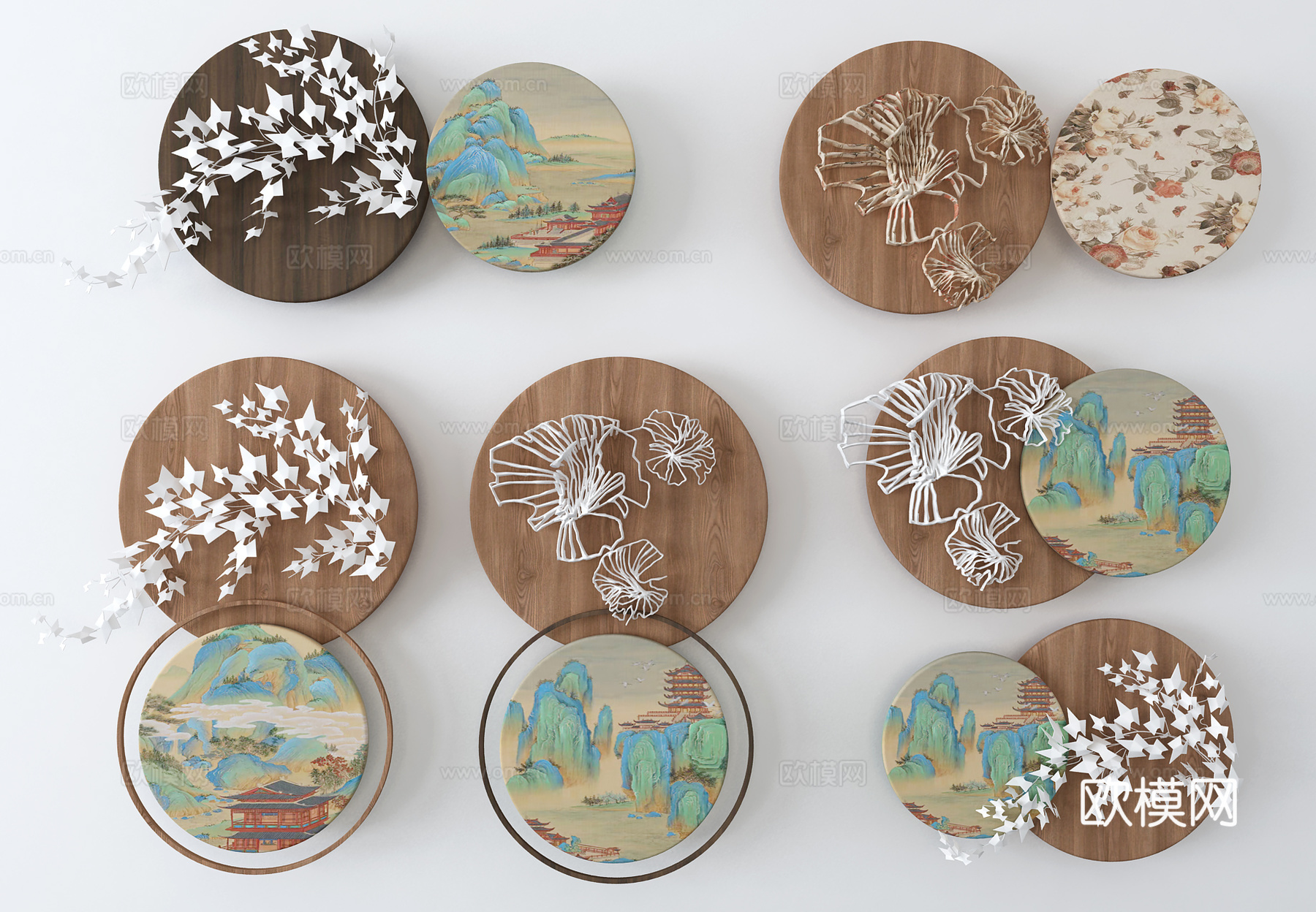 墙饰3d模型下载