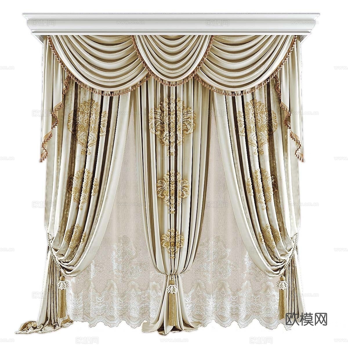 窗帘5503d模型下载