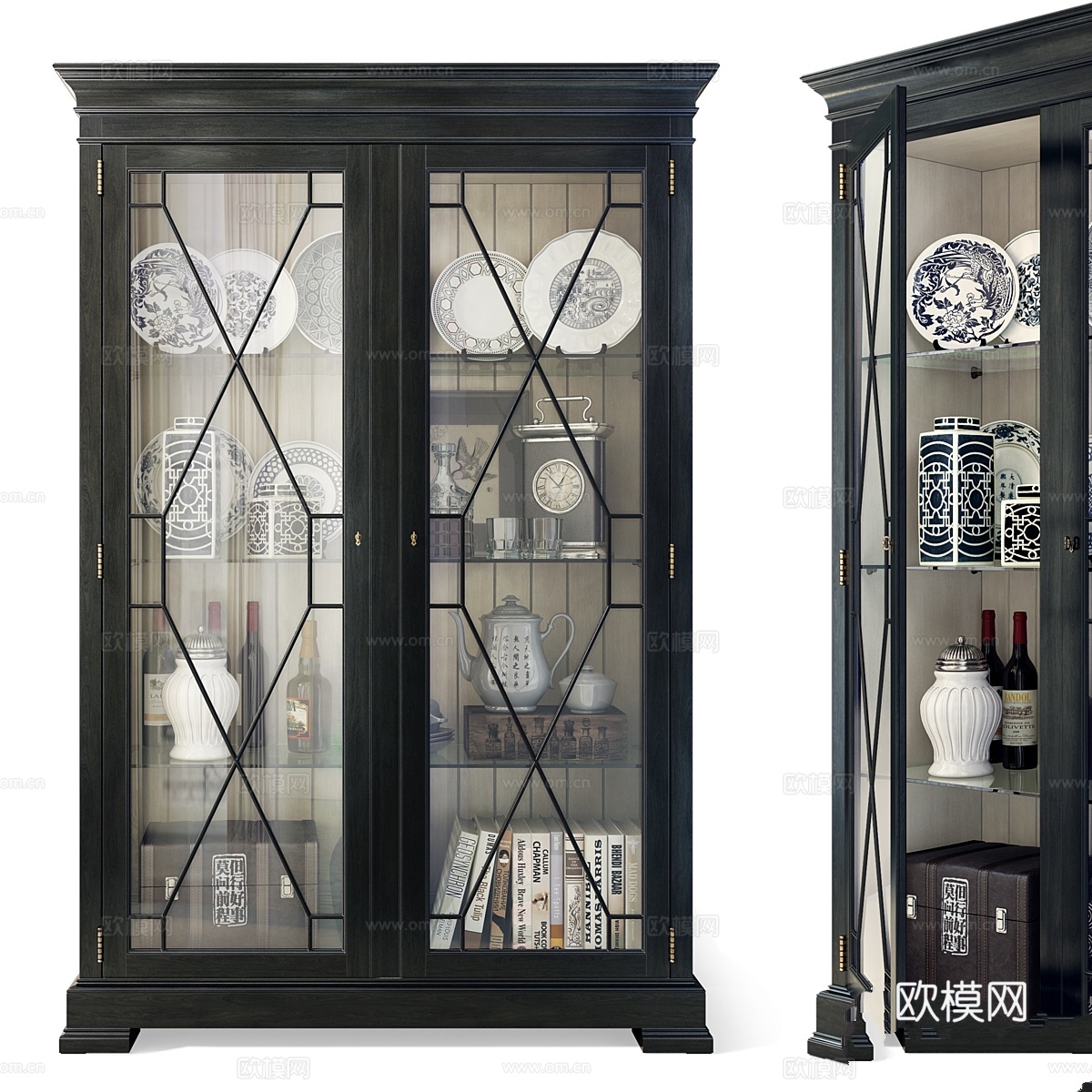 日蚀衣橱展示柜3d模型下载