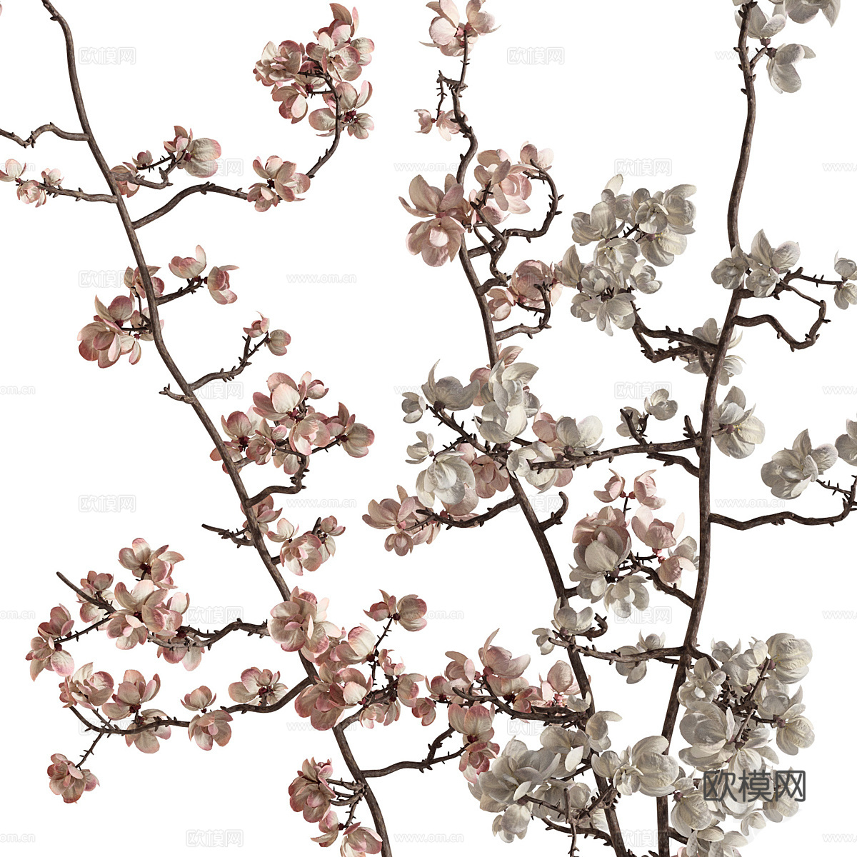 新中式花瓶花艺3d模型下载（渲染图4）