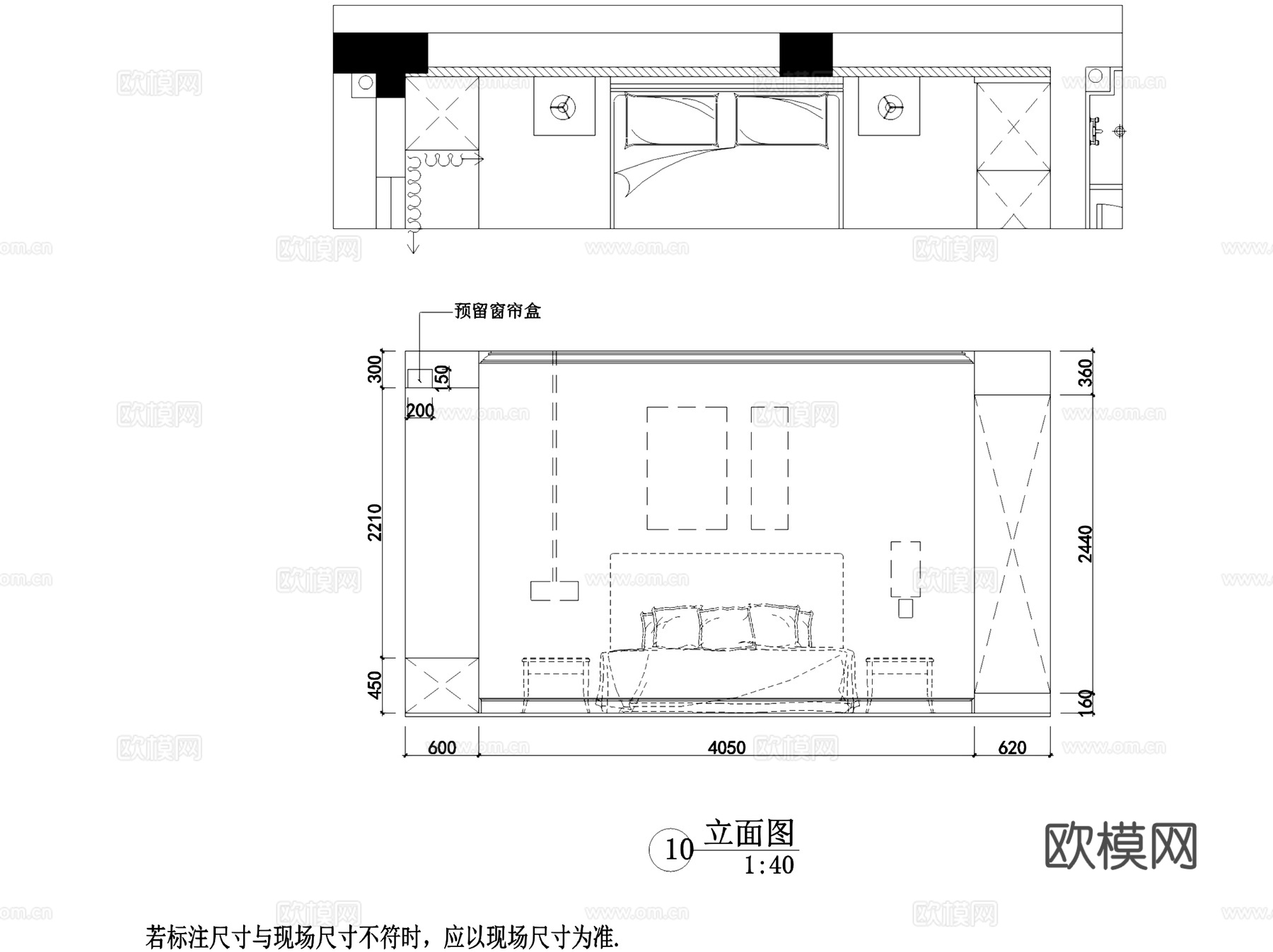 三室两厅欧式平层室内家装CAD施工图+3Dmax模型cad施工图