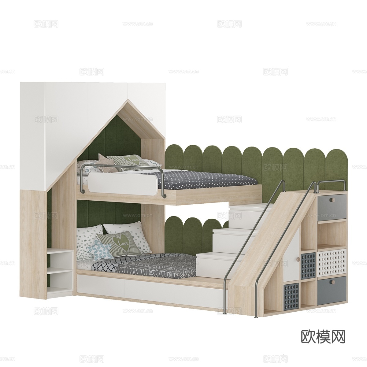 儿童家具套装 儿童床3d模型下载