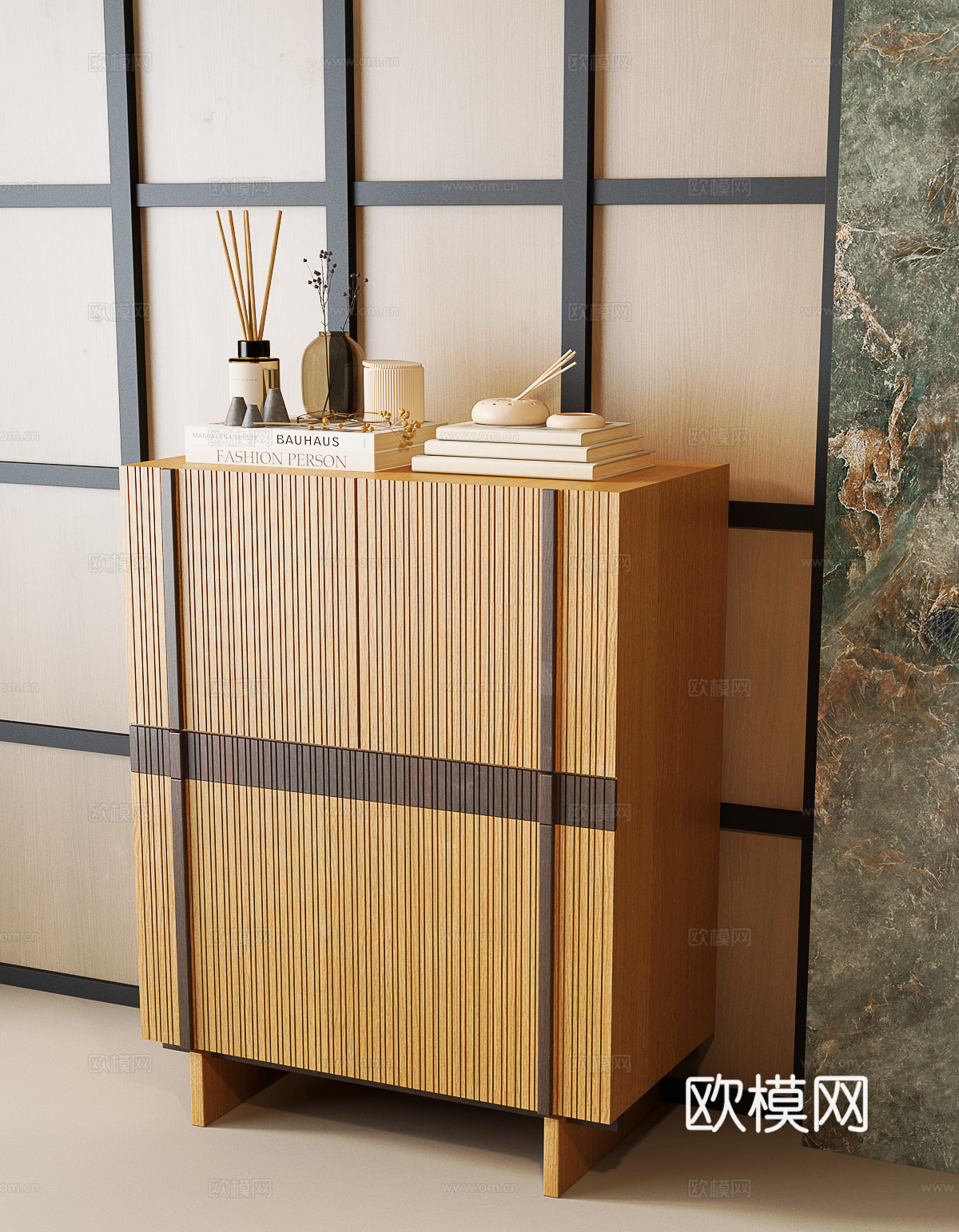 现代中古玄关柜 现代中古边柜 现代中古装饰柜 现代中古餐边柜su模型