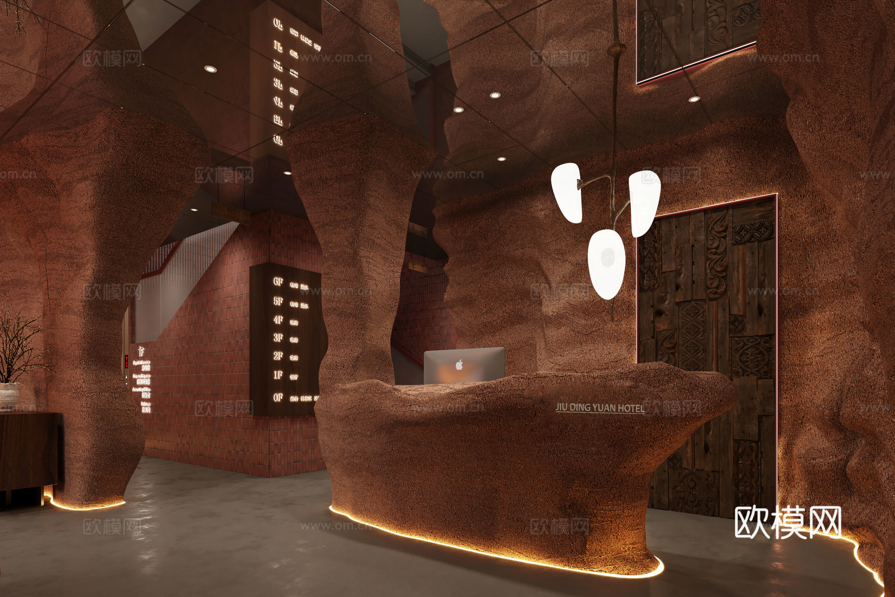 岩洞咖啡厅3d模型下载（渲染图3）