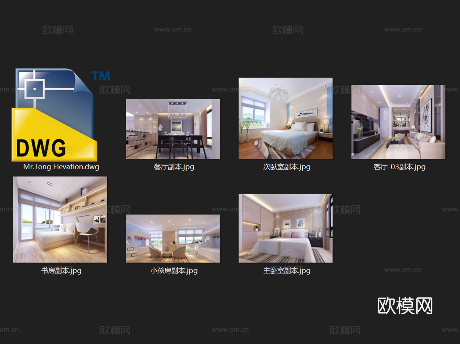 上海私宅现代简约清新室内家装立面装饰CAD施工图cad施工图
