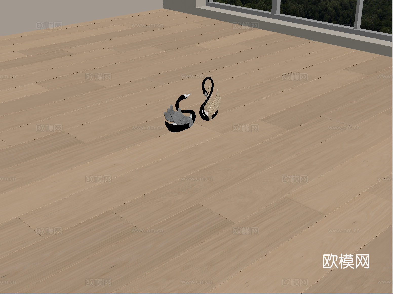 现代木地板 拼花木地板su模型