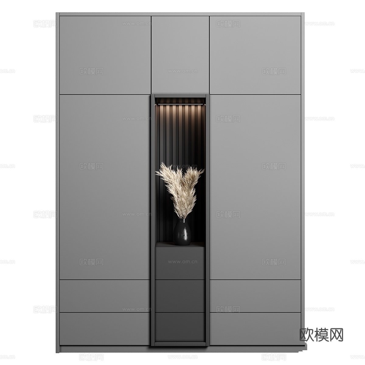 带层架的柜子 183d模型下载