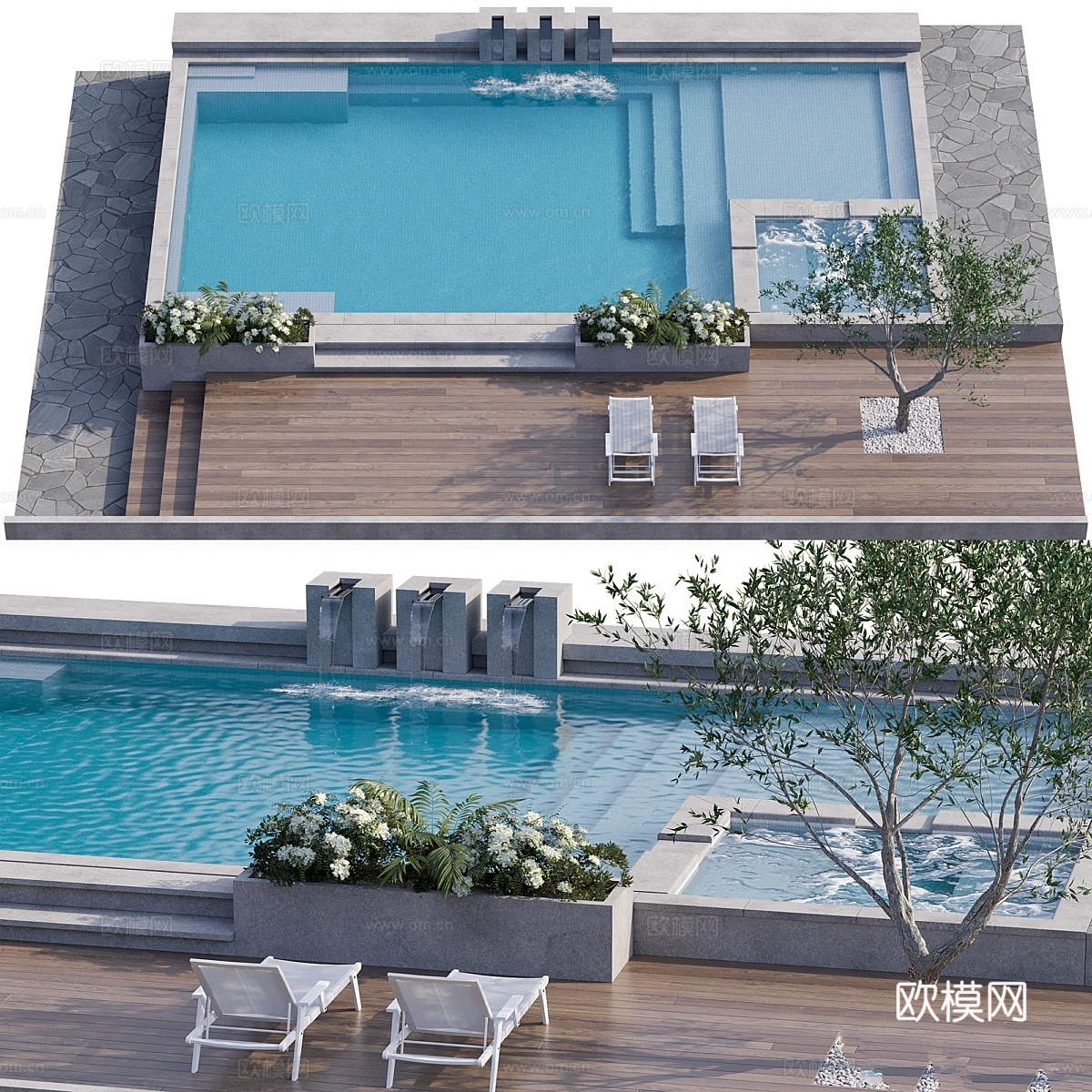 泳池253d模型下载