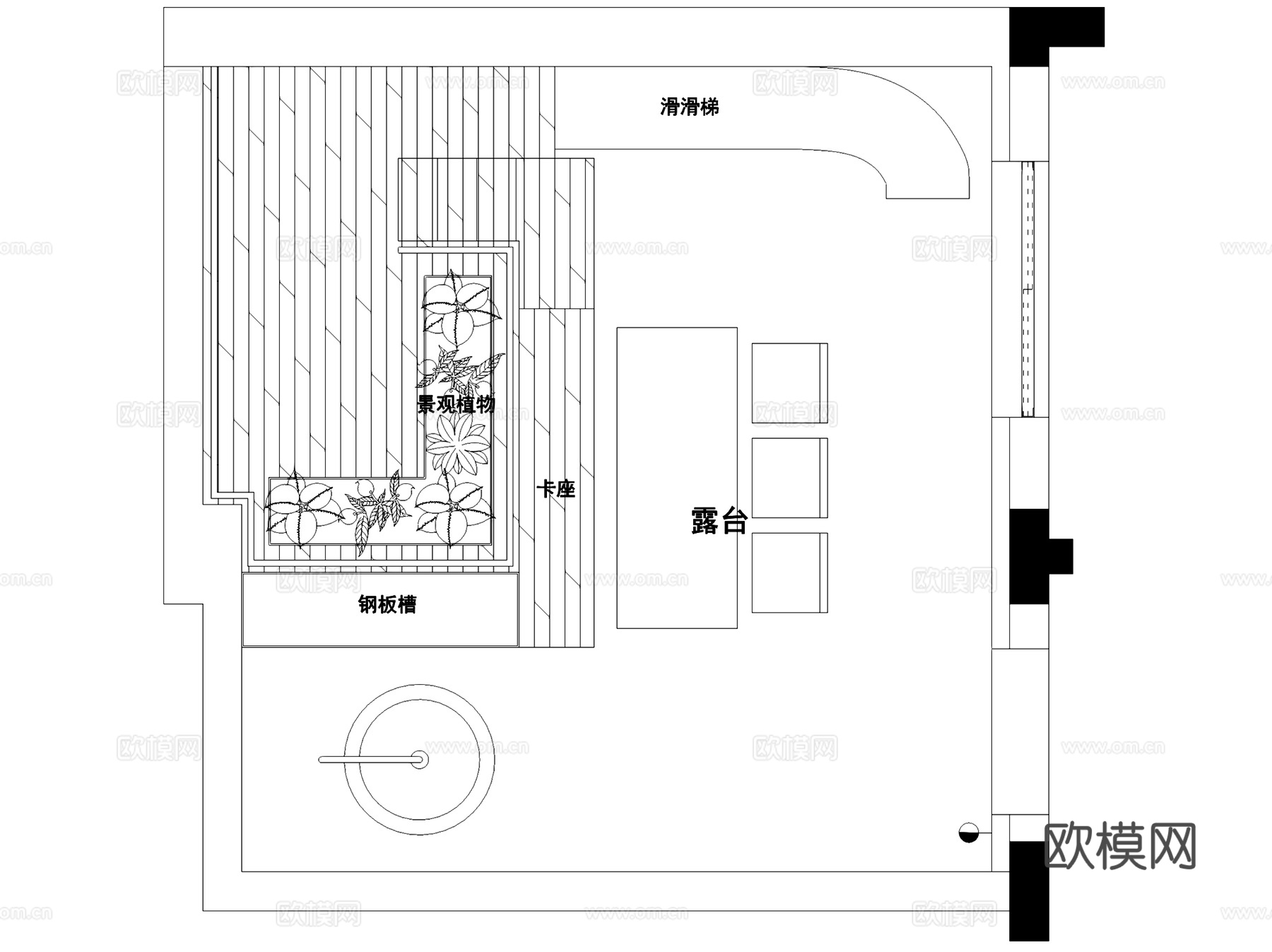 侠湾欧式简约三层别墅室内家装CAD施工图整套+3Dmax模型cad施工图