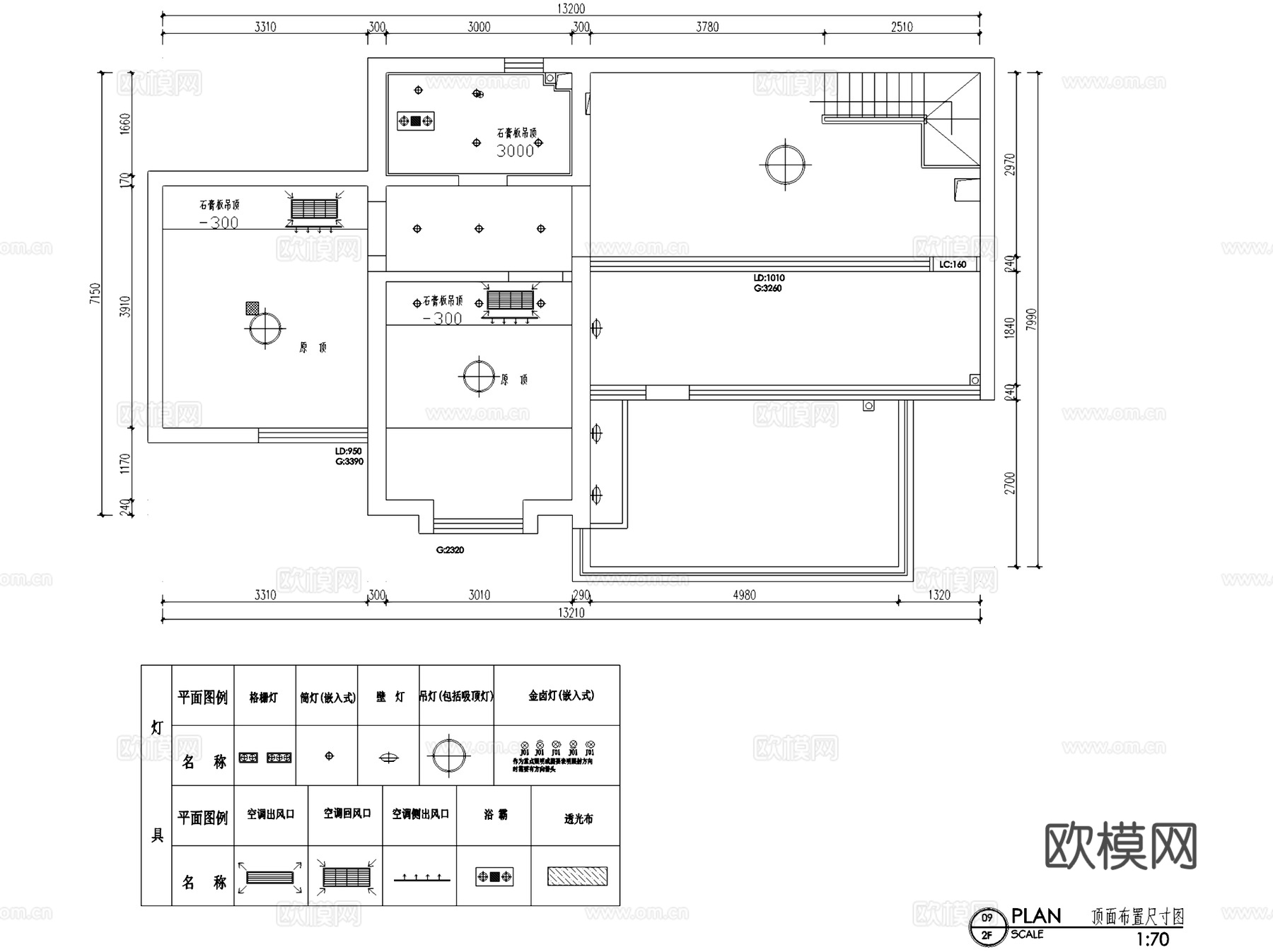 嘉业阳光城108#902复式跃层室内家装平面系统图CADcad施工图