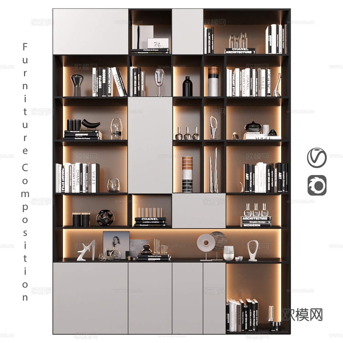 家具组合 783d模型下载