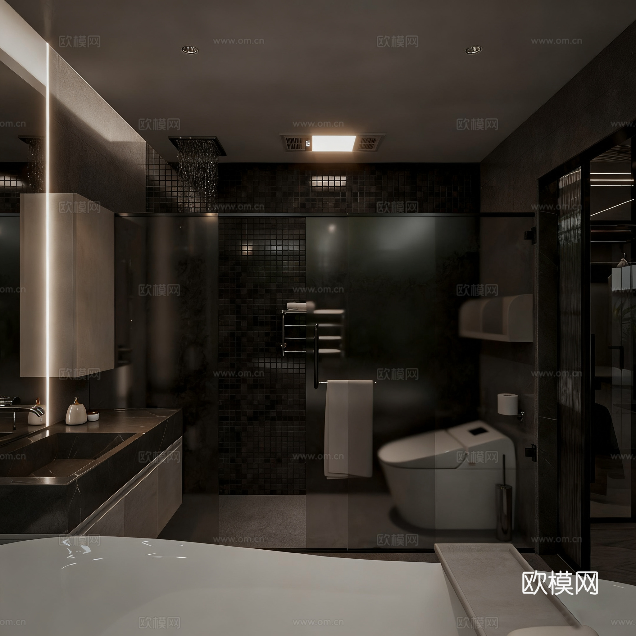 现代风格全屋 星空顶 酒店套房su模型