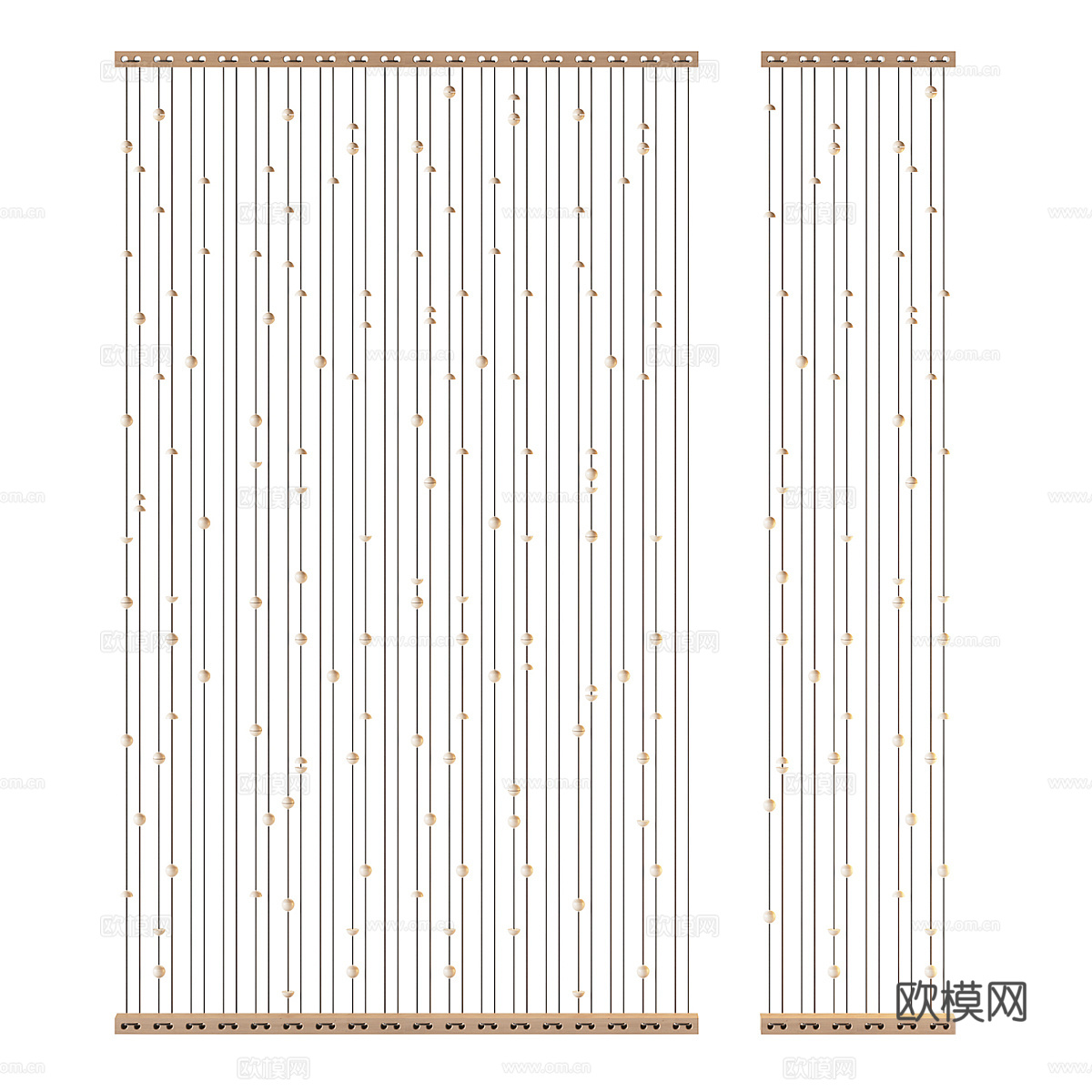 绳索装饰隔断3d模型下载（渲染图1）