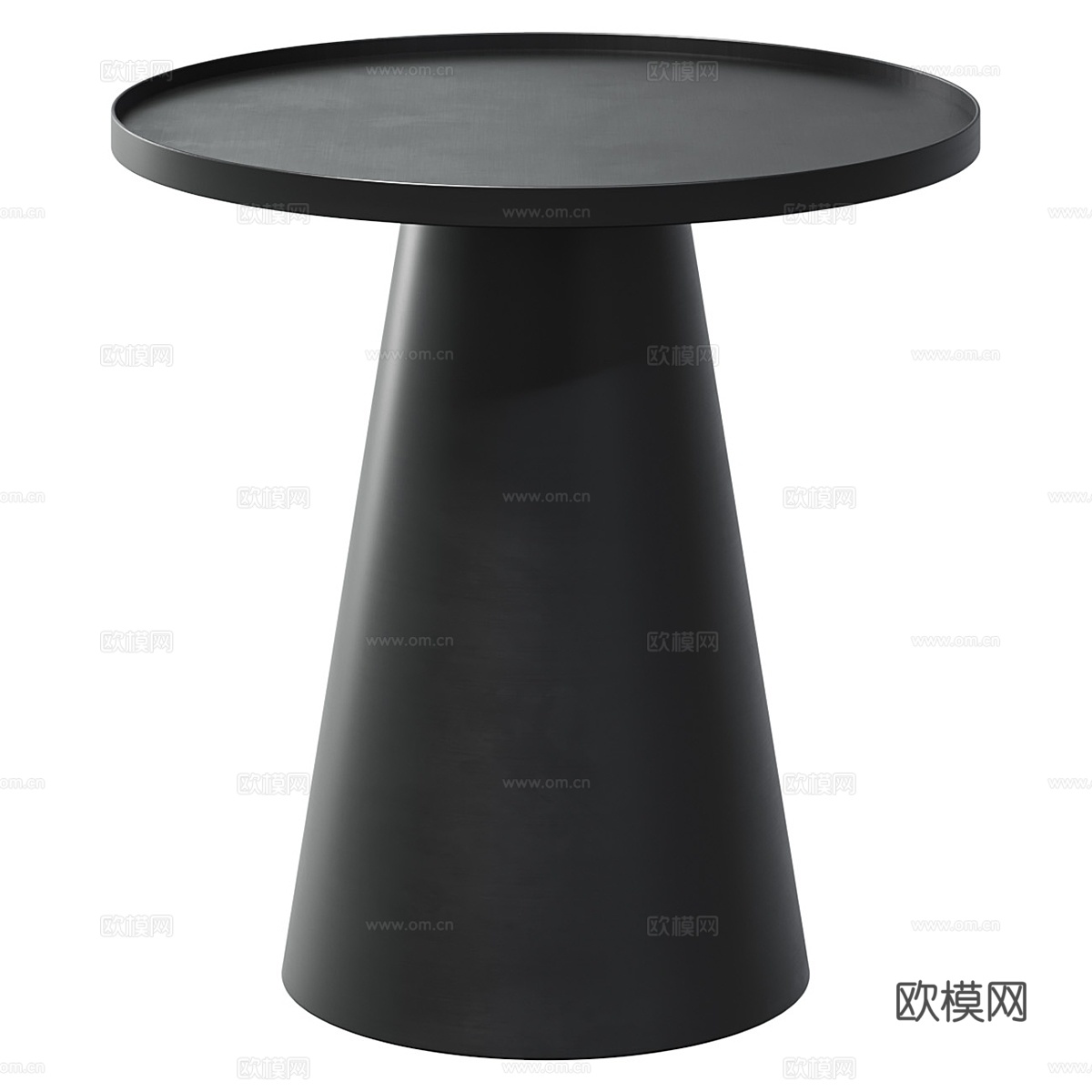 边桌 黑色金属 H46 bisha3d模型下载