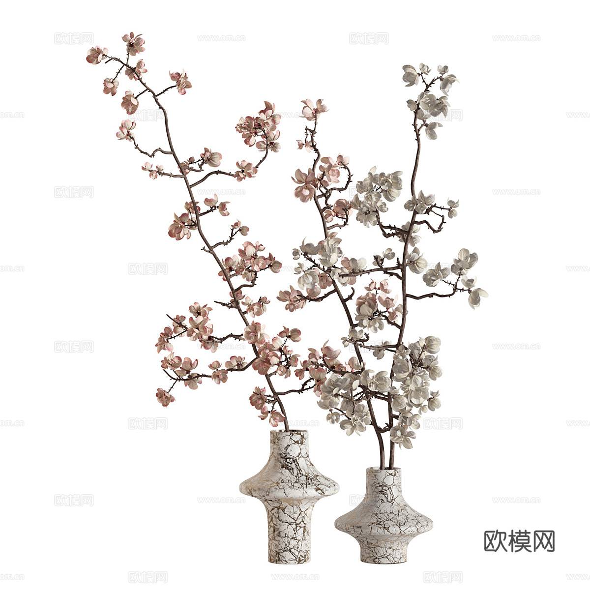 新中式花瓶花艺3d模型下载（渲染图5）