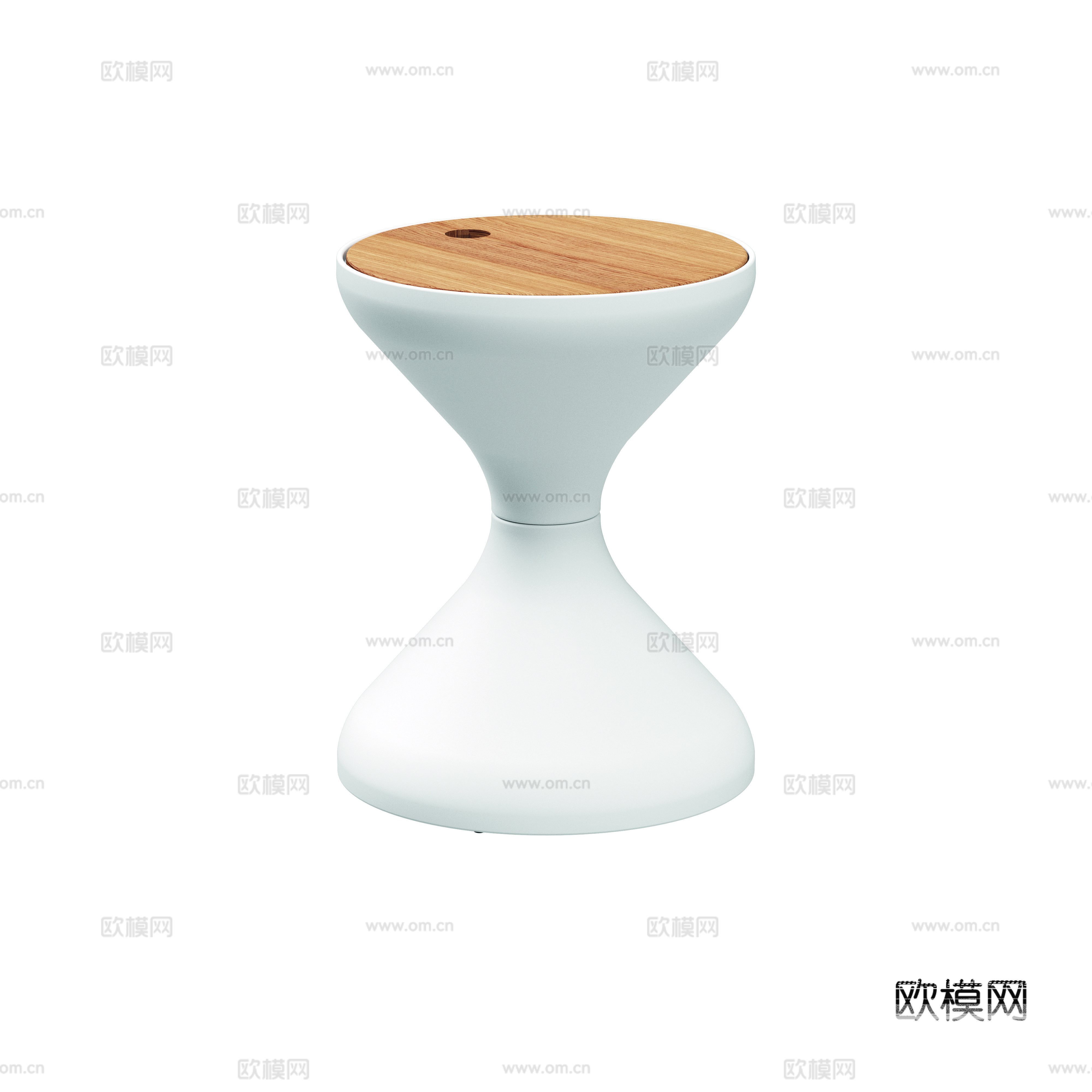gloster 户外茶几 圆形金属 柚木茶几su模型