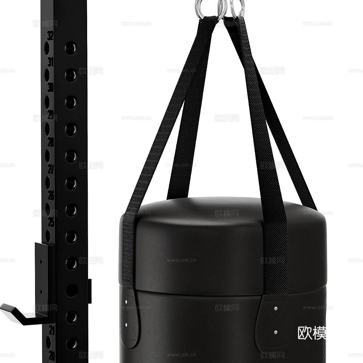 R8 挂钩安装 拳击袋3d模型下载（渲染图3）