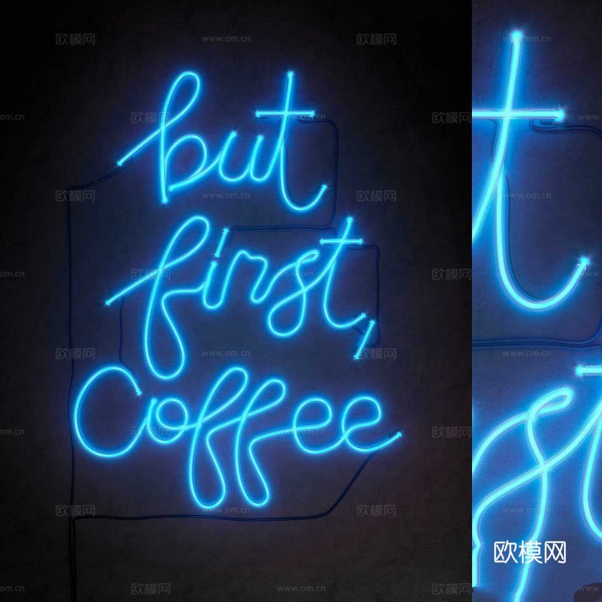 灯光模块套装64霓虹灯3d模型下载