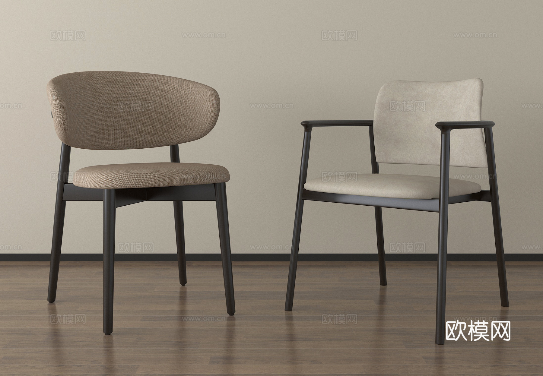 中古风休闲椅 单椅 木材su模型