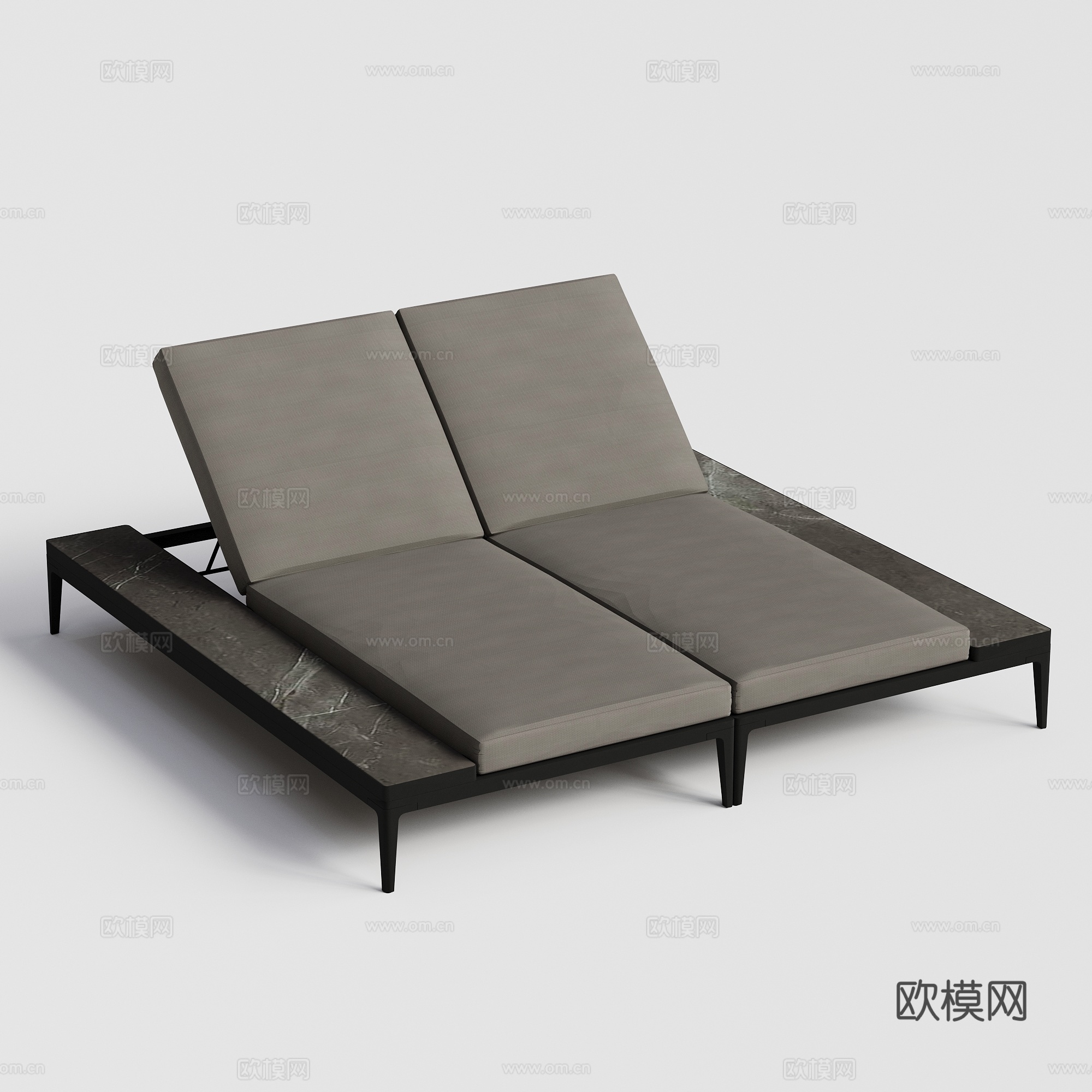 gloster  - 现代沙发 双人躺椅沙发su模型