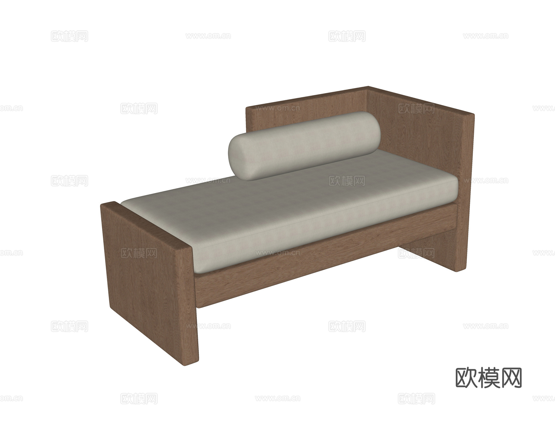 现代沙发凳 床尾凳su模型