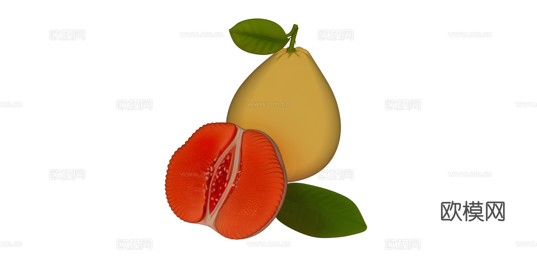 红柚子组合su模型