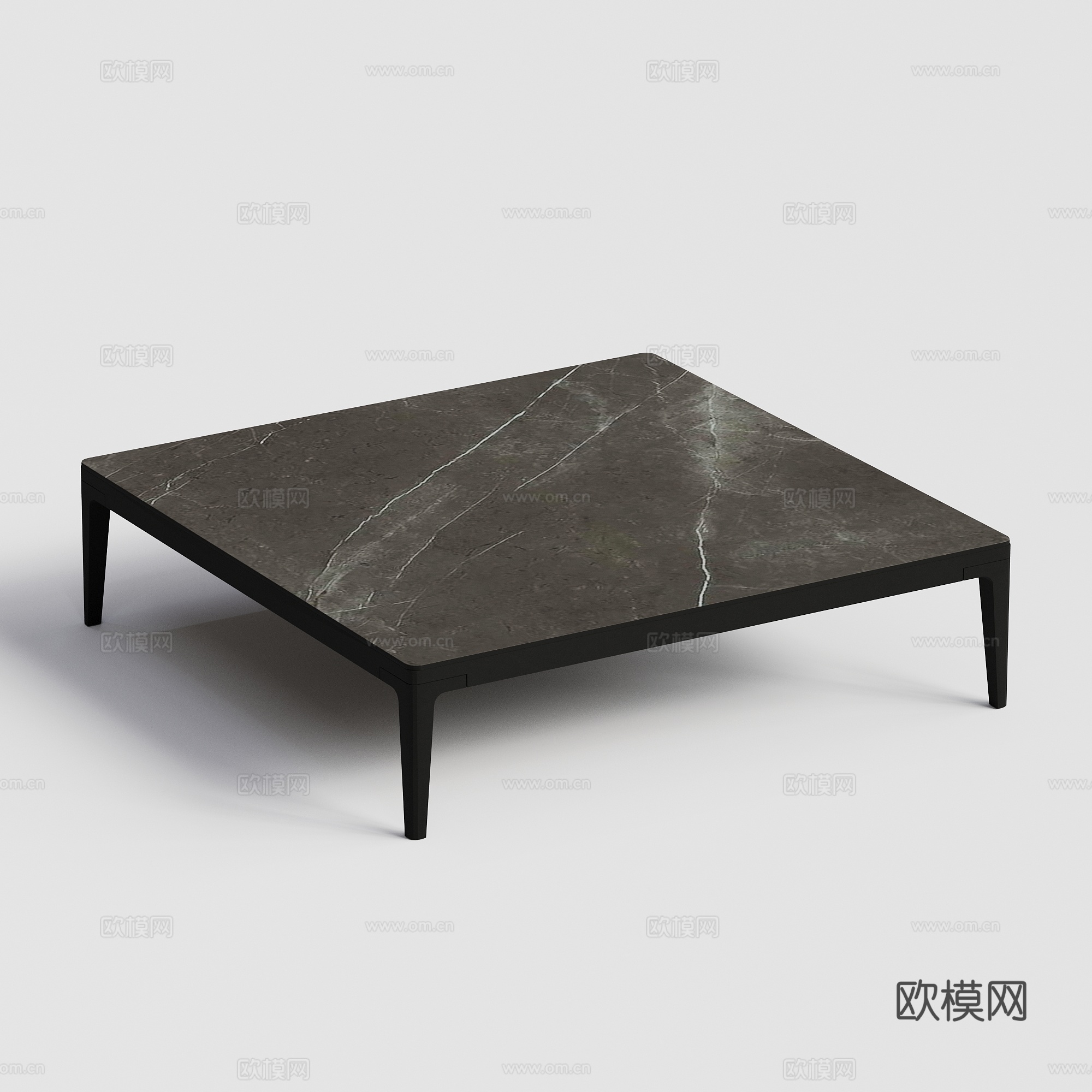 gloster  - 现代茶几 大理石 岩板 方形茶几su模型