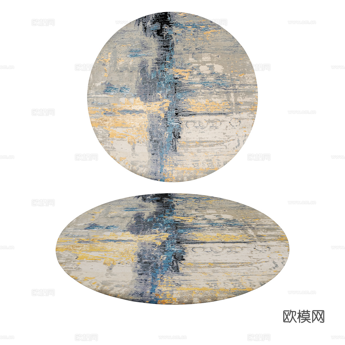 新中式简约地毯 地毯 简约地毯 客厅地毯3d模型下载