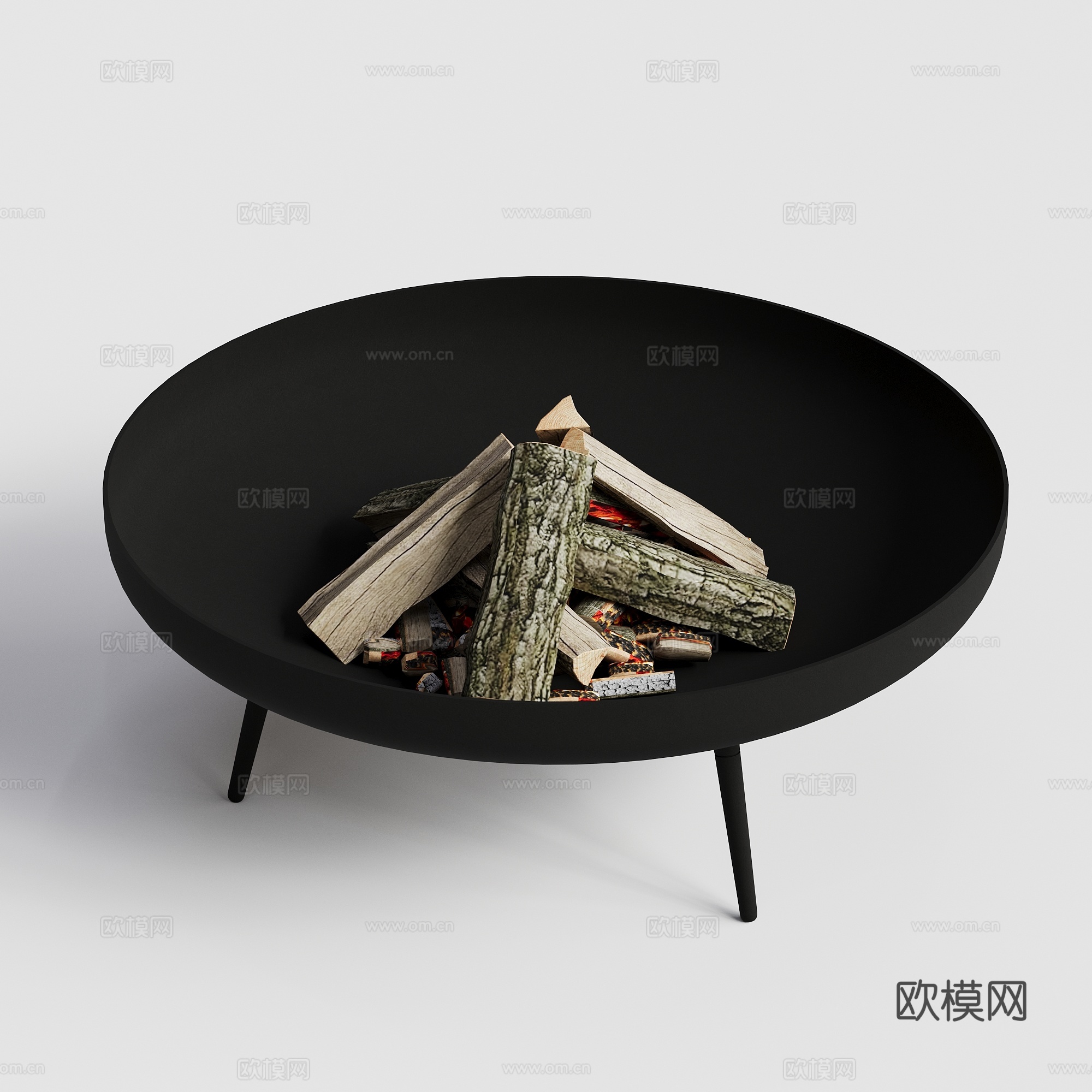 gloster 户外火盆 柴火盆su模型