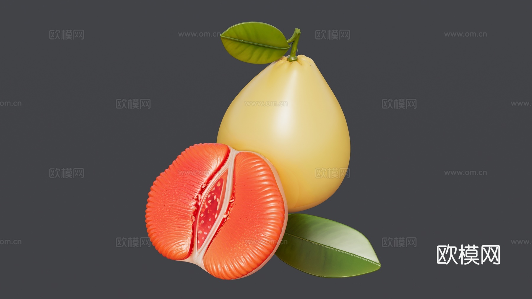 红柚子组合su模型