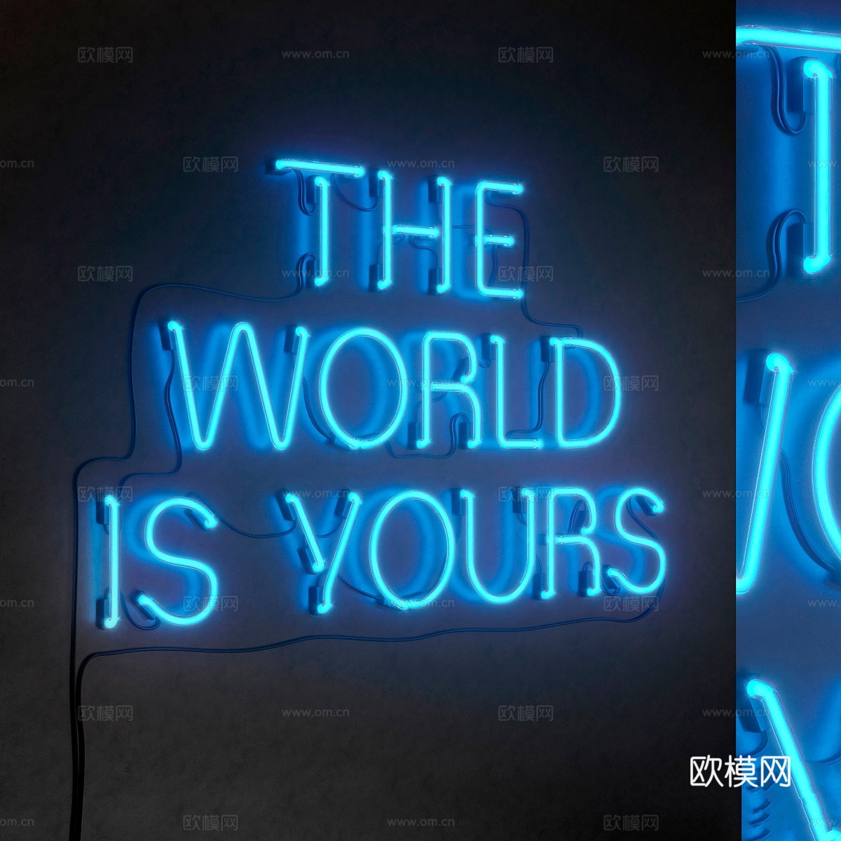 灯模块套装100霓虹灯3d模型下载