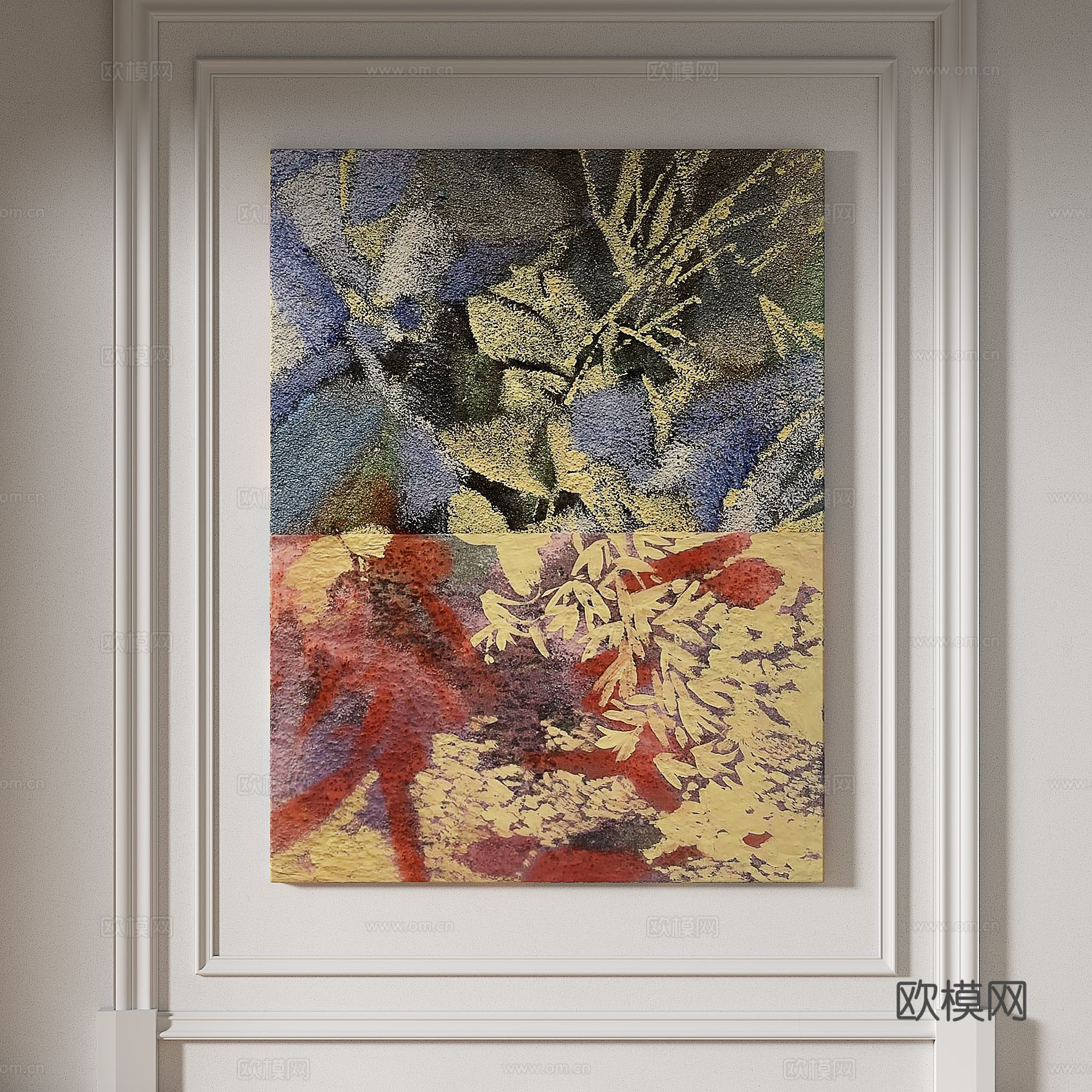 现代，简约，抽象，复古，奶油，复古，装饰画免费3d模型免费3d模型