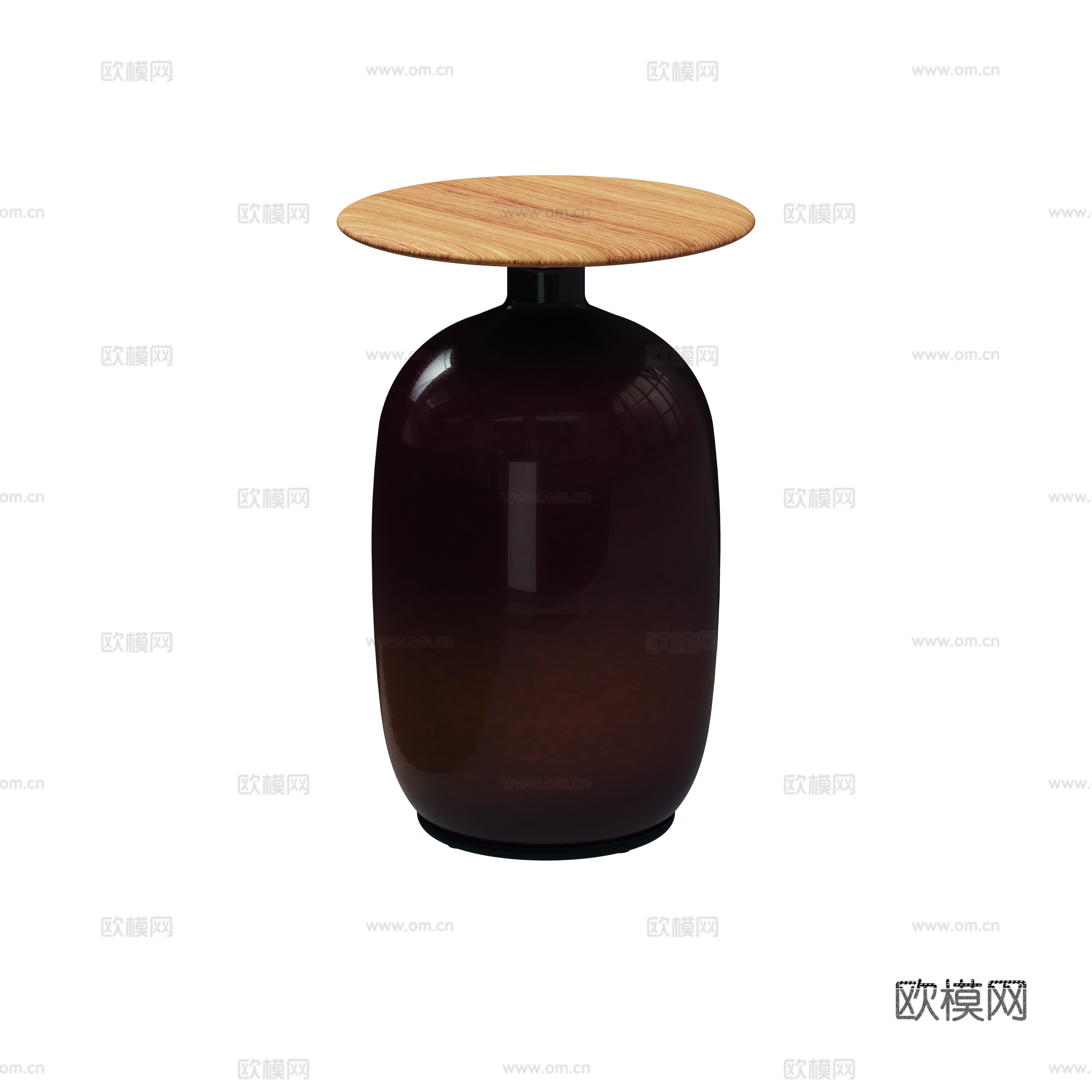 gloster 户外茶几 圆形金属 陶瓷柚木茶几su模型