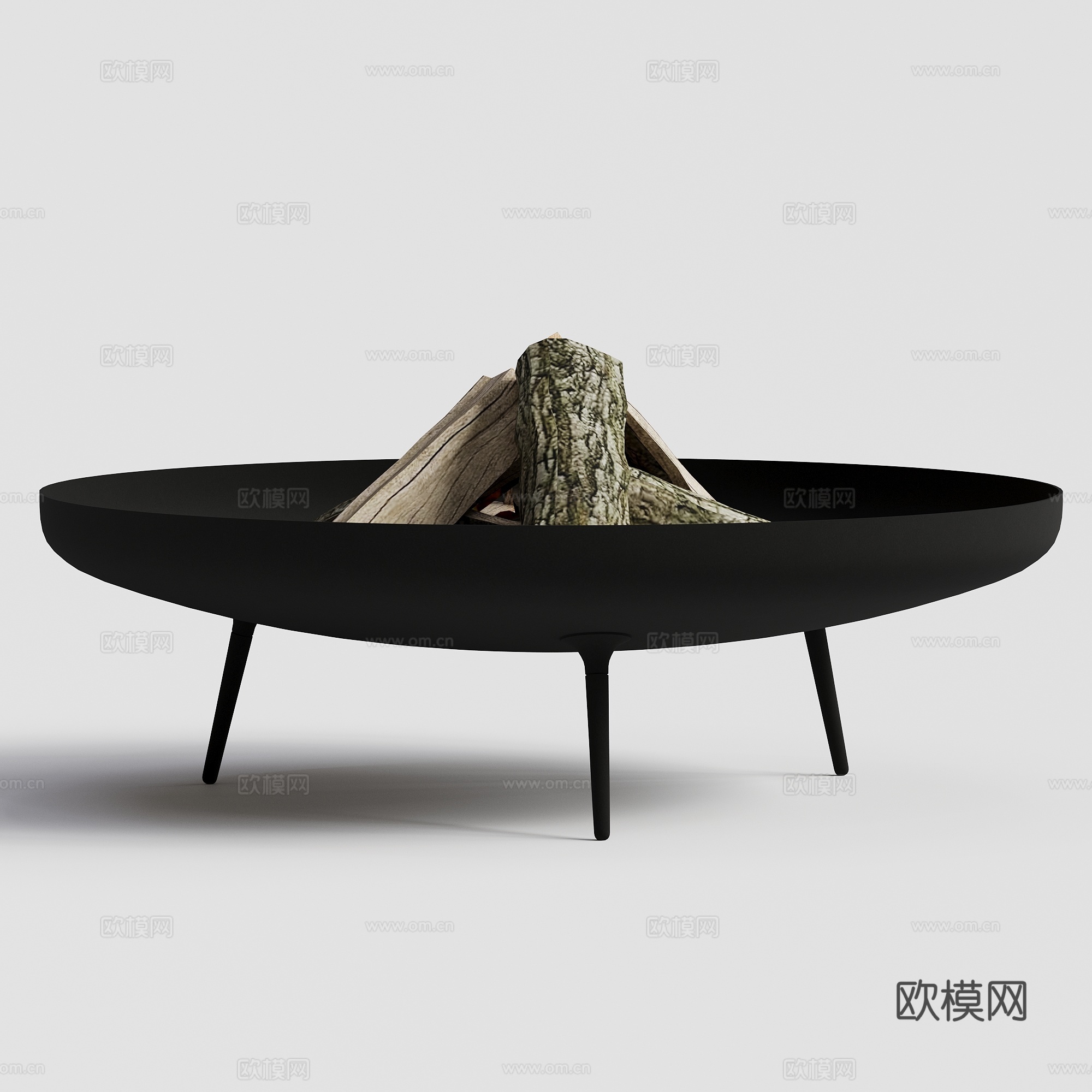 gloster 户外火盆 柴火盆su模型