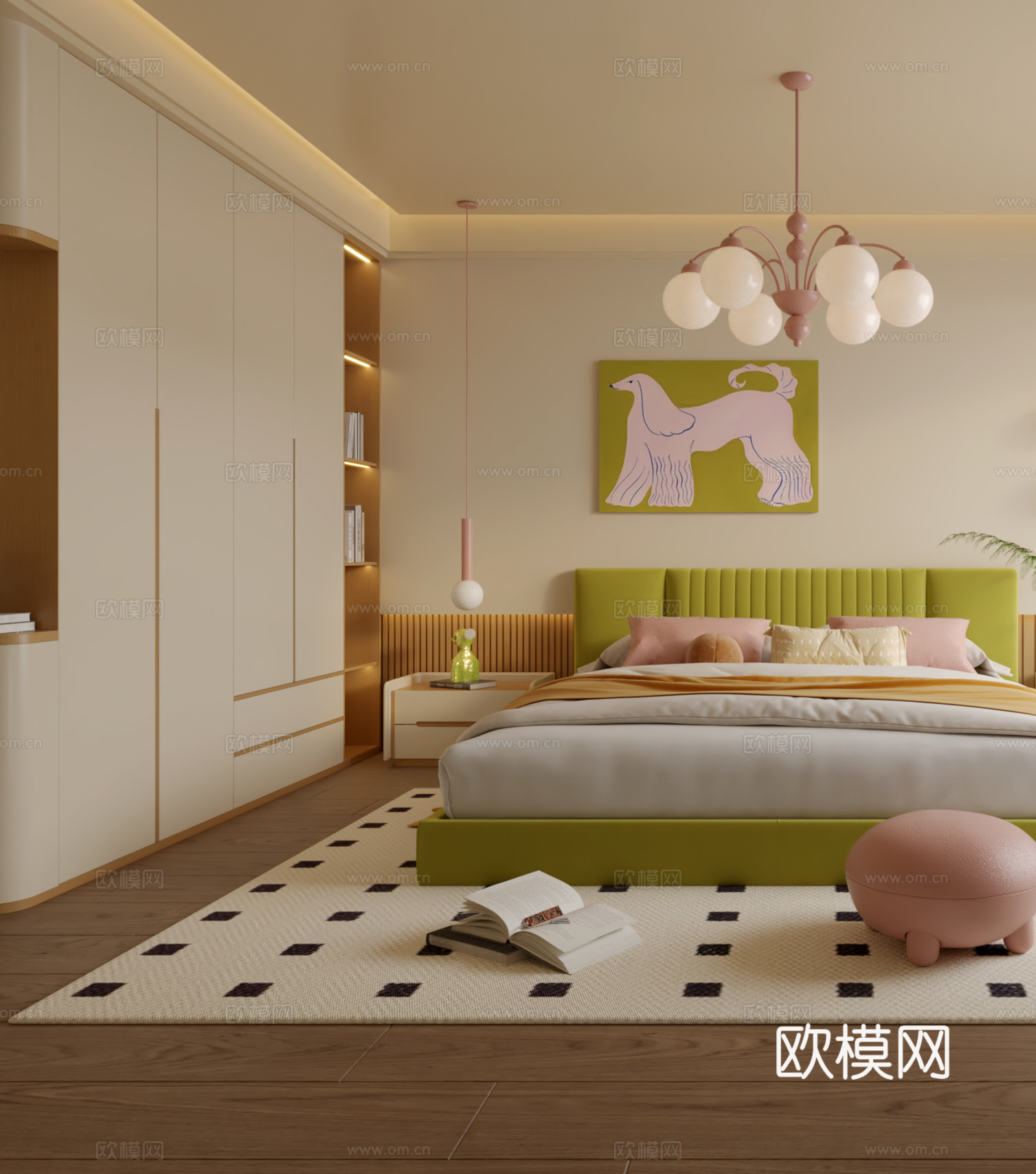 多巴胺儿童房3d模型下载（渲染图2）