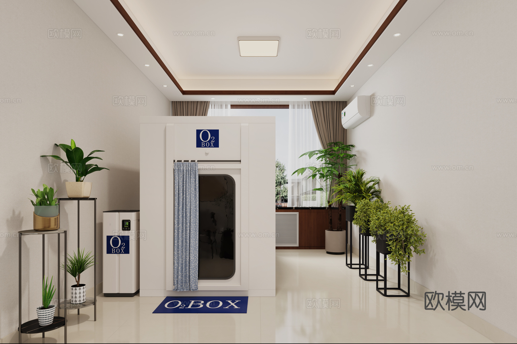 氧仓 纯氧卧室 纯氧仓 空气净化器 O2BOX3d模型下载